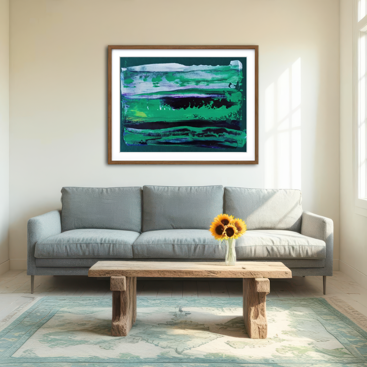 AUTO-MOCKUP ROOM | Ice Green Wall Art