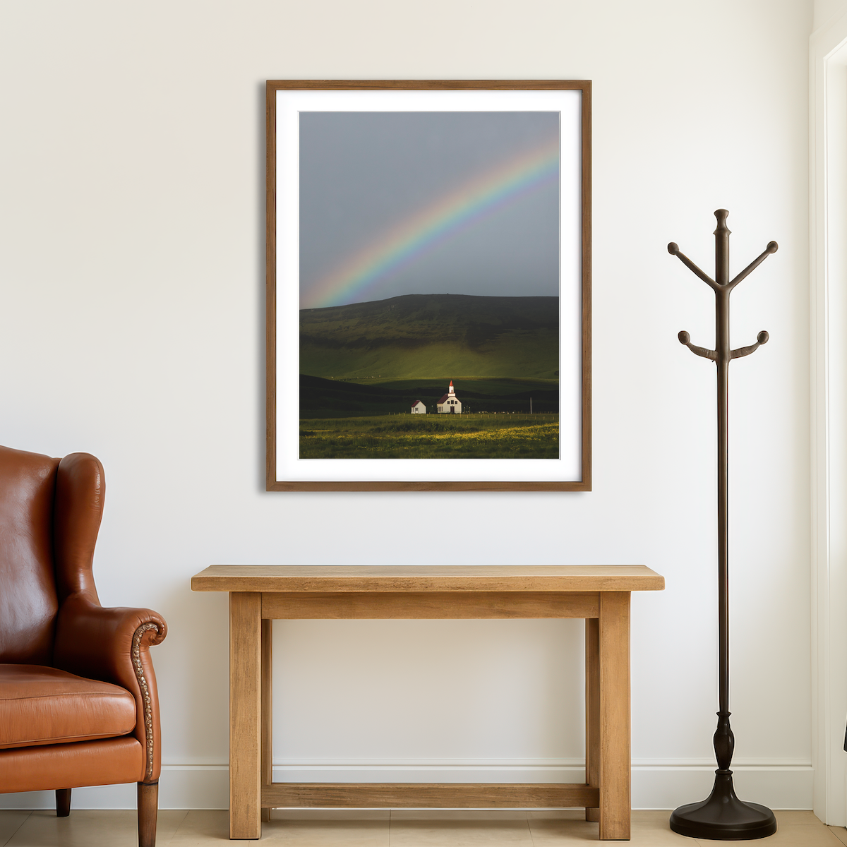 AUTO-MOCKUP ROOM | Iceland Rainbow Wall Art
