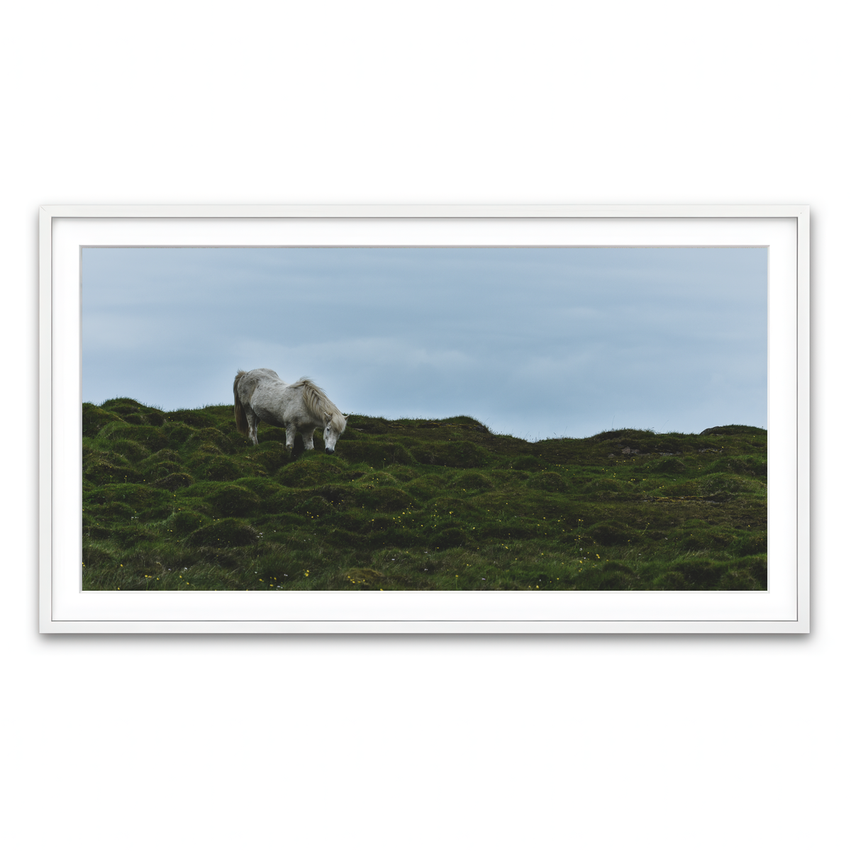 Framed Print 2x1 White