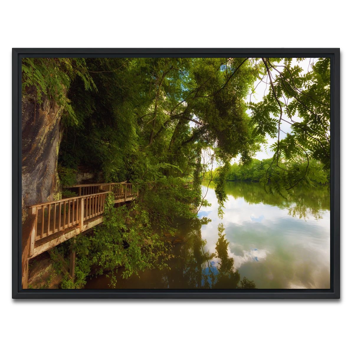 AUTO-MOCKUP WHITE | Ijam Nature Park Boardwalk | 1 Piece | Black Framed Canvas | group=4x3