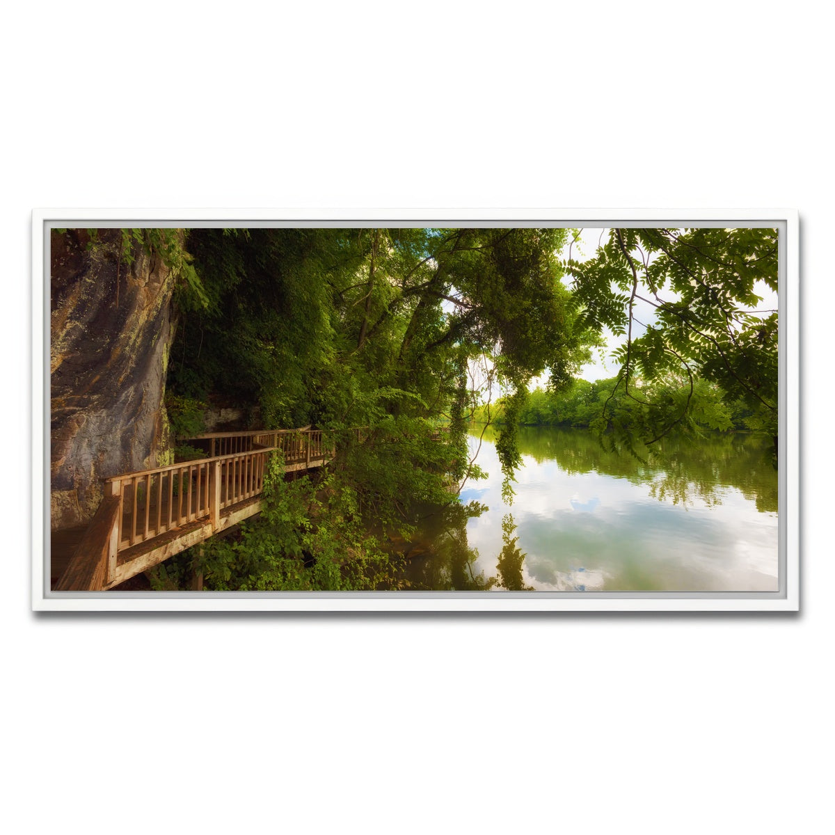 AUTO-MOCKUP WHITE | Ijam Nature Park Boardwalk | 1 Piece | White Framed Canvas | group=2x1