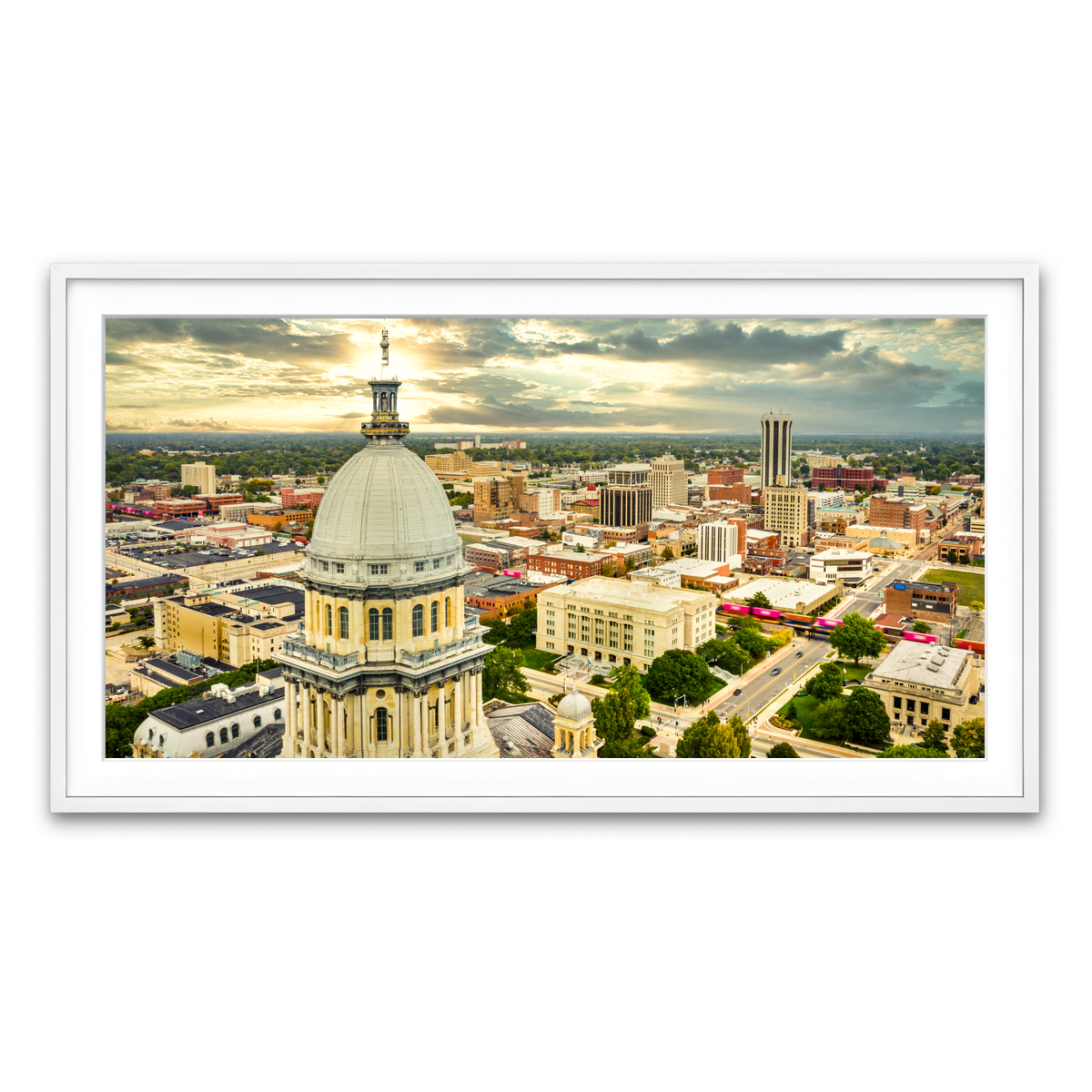 Framed Print 2x1 White