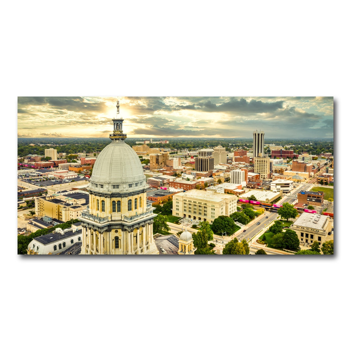 AUTO-MOCKUP WHITE | Illinois State Capitol & Springfield | 1 Piece | Gallery Wrap Canvas | group=2x1
