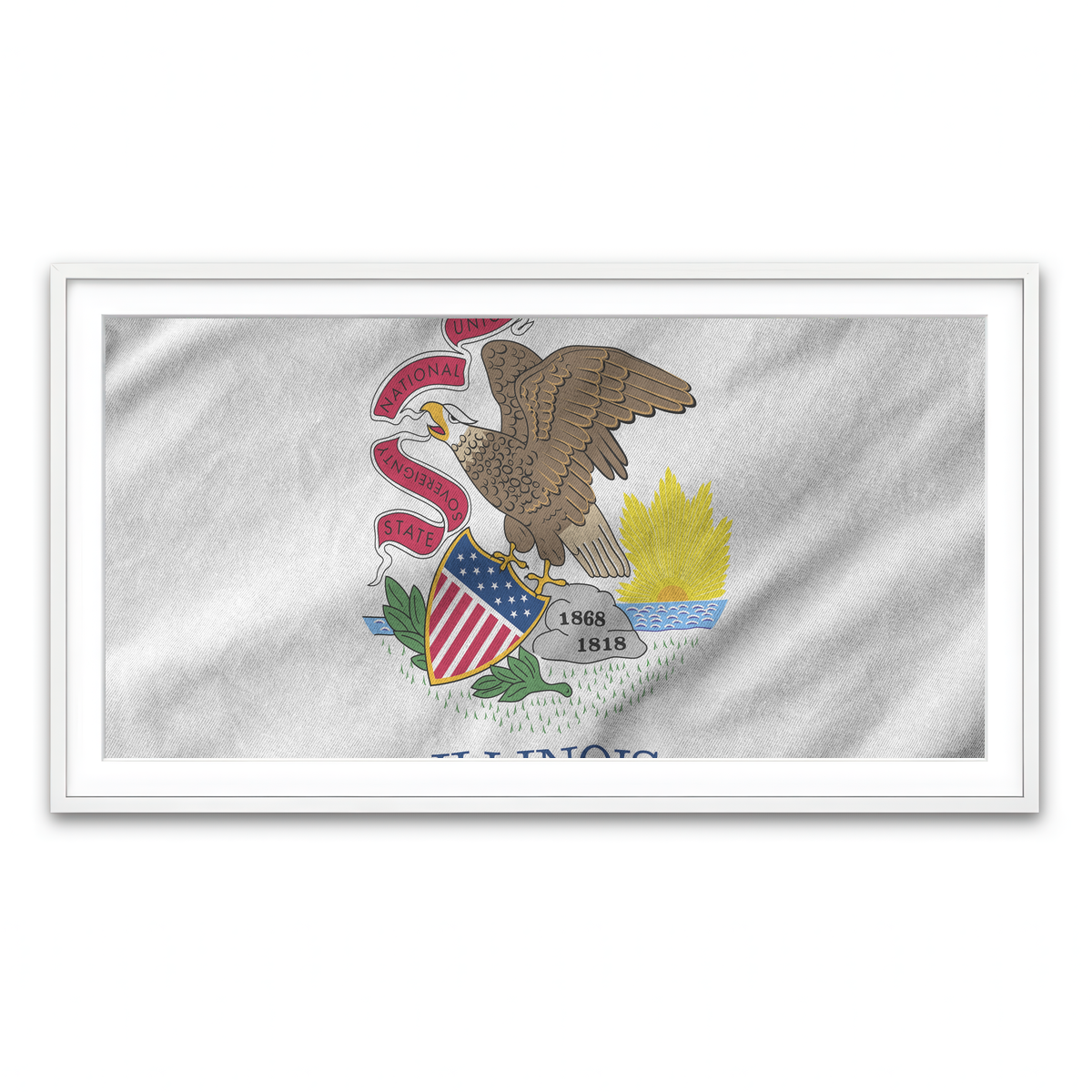 Framed Print 2x1 White