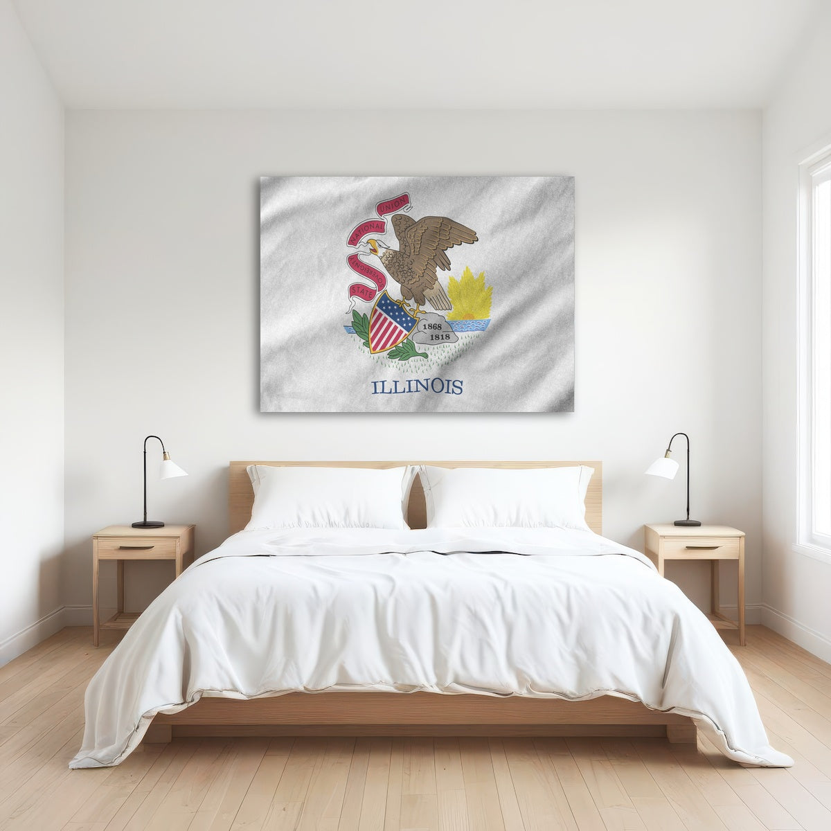 AUTO-MOCKUP ROOM | Illinois State Flag