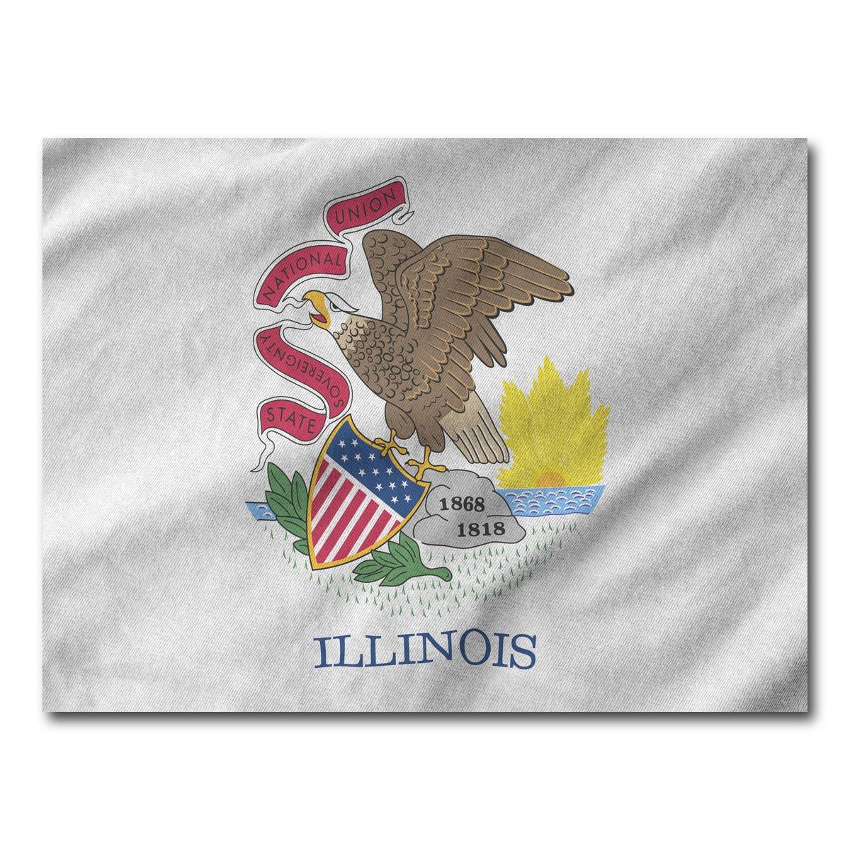 AUTO-MOCKUP WHITE | Illinois State Flag | 1 Piece | Gallery Wrap Canvas | group=4x3