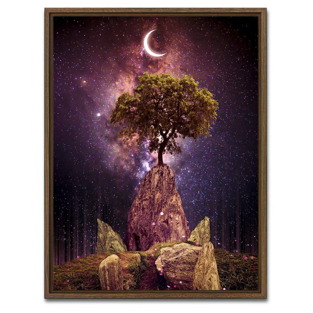 AUTO-MOCKUP WHITE | Illusion Space | 1 Piece | Walnut Framed Canvas | group=3x4