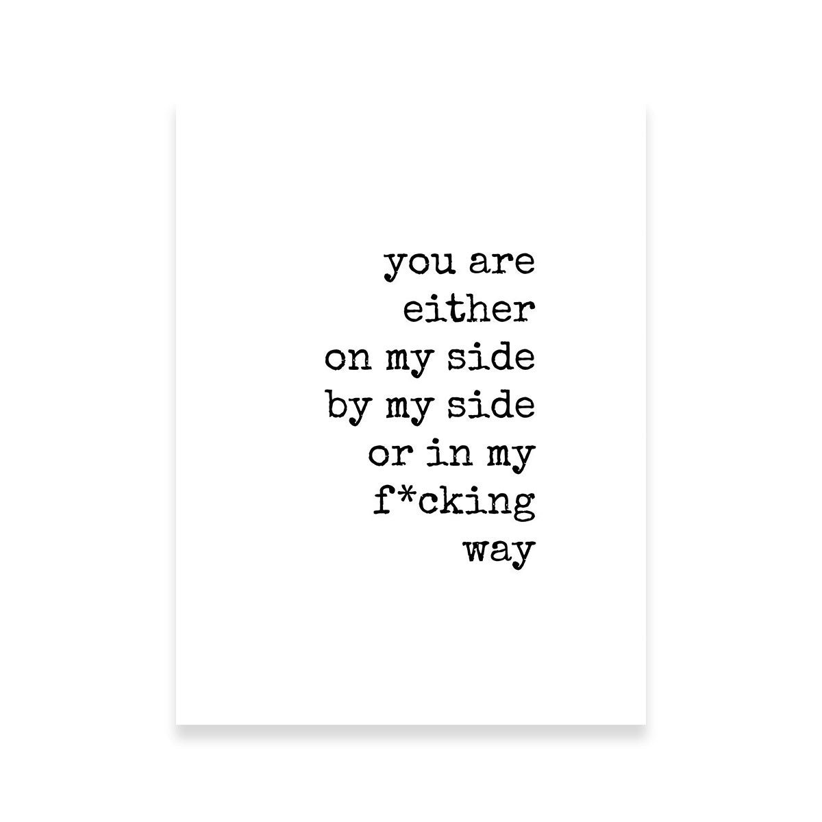 In My Way Wall Art