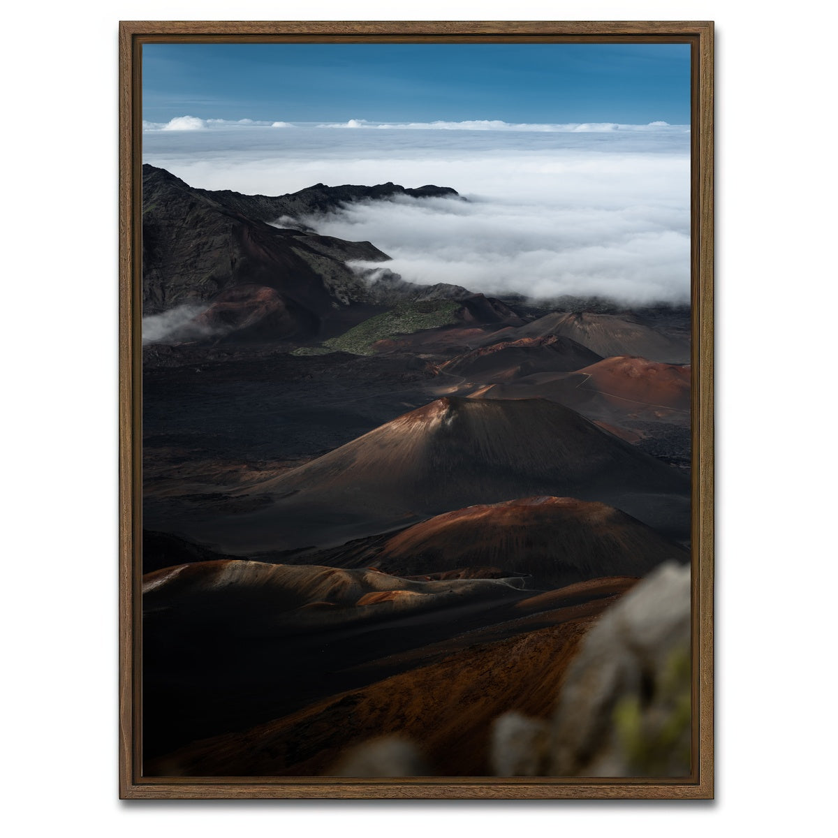 AUTO-MOCKUP WHITE | In the Crater | 1 Piece | Walnut Framed Canvas | group=3x4