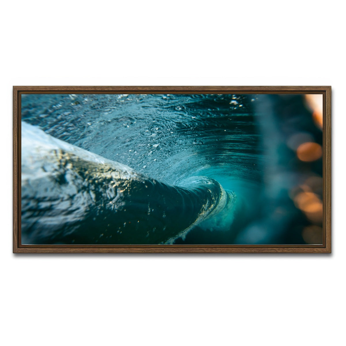 AUTO-MOCKUP WHITE | In the Wave | 1 Piece | Walnut Framed Canvas | group=2x1