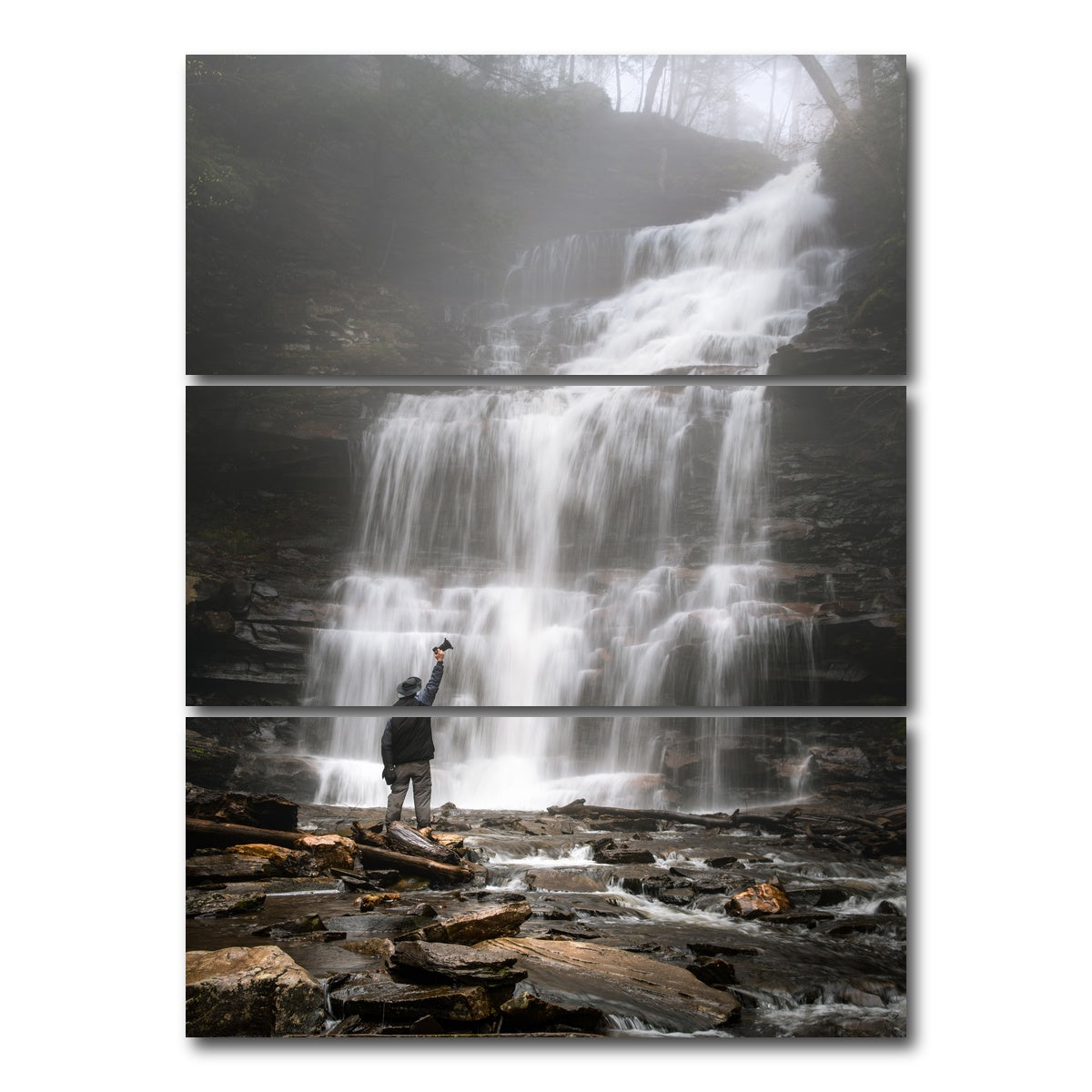 AUTO-MOCKUP WHITE | In to Perspective | 3 Piece | Gallery Wrap Canvas | group=8x18_stacked