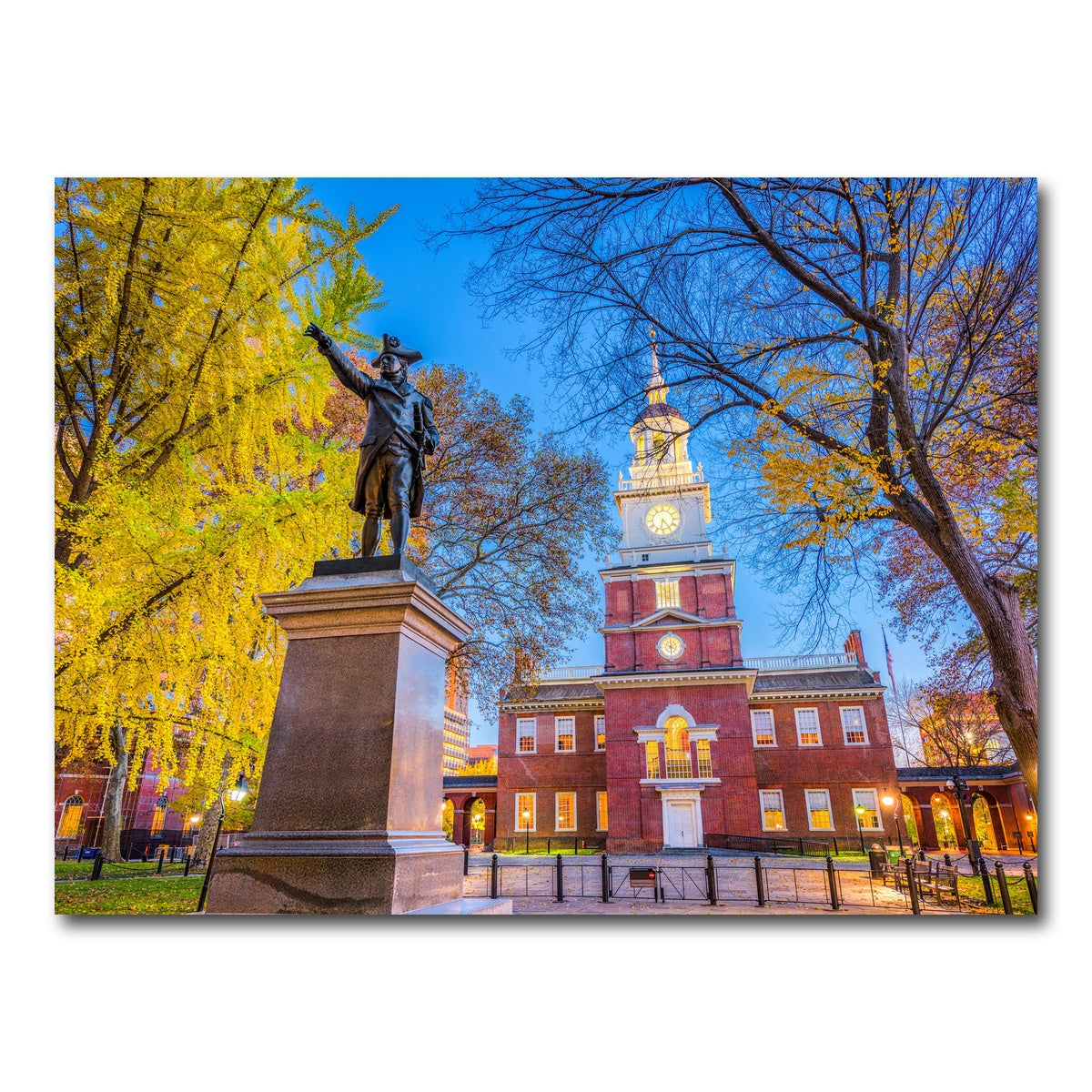 AUTO-MOCKUP WHITE | Independence Hall in Philadelphia | 1 Piece | Gallery Wrap Canvas | group=4x3