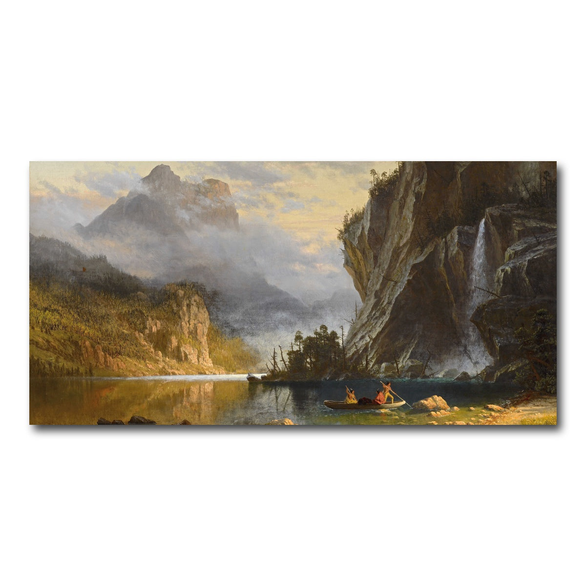 AUTO-MOCKUP WHITE | Indians Spear Fishing | 1 Piece | Gallery Wrap Canvas | group=2x1