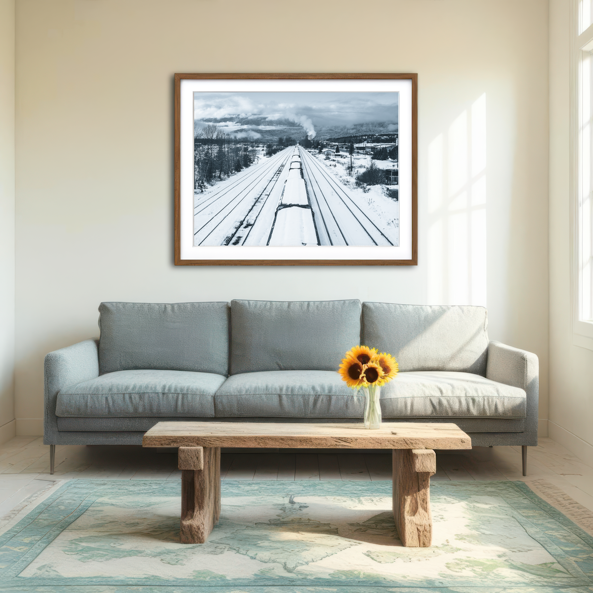 AUTO-MOCKUP ROOM | Industrial Overpass Wall Art