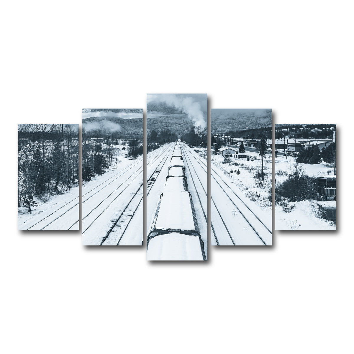 AUTO-MOCKUP WHITE | Industrial Overpass | 5 Piece | Gallery Wrap Canvas | group=5_normal