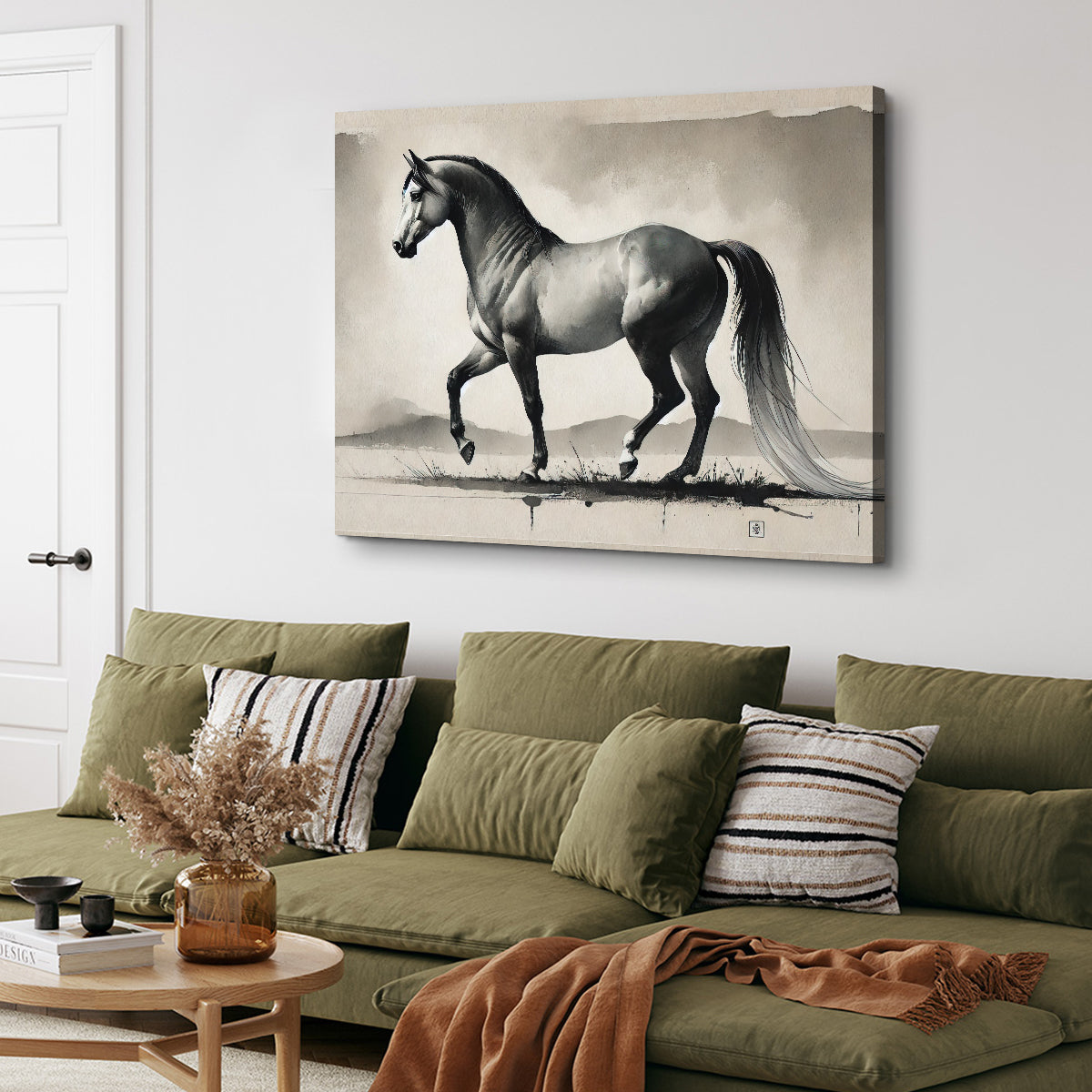 Ink Wash Horse Wall Art