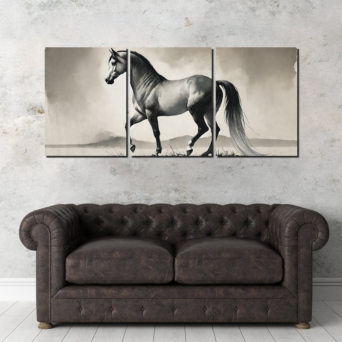 Ink Wash Horse Wall Art