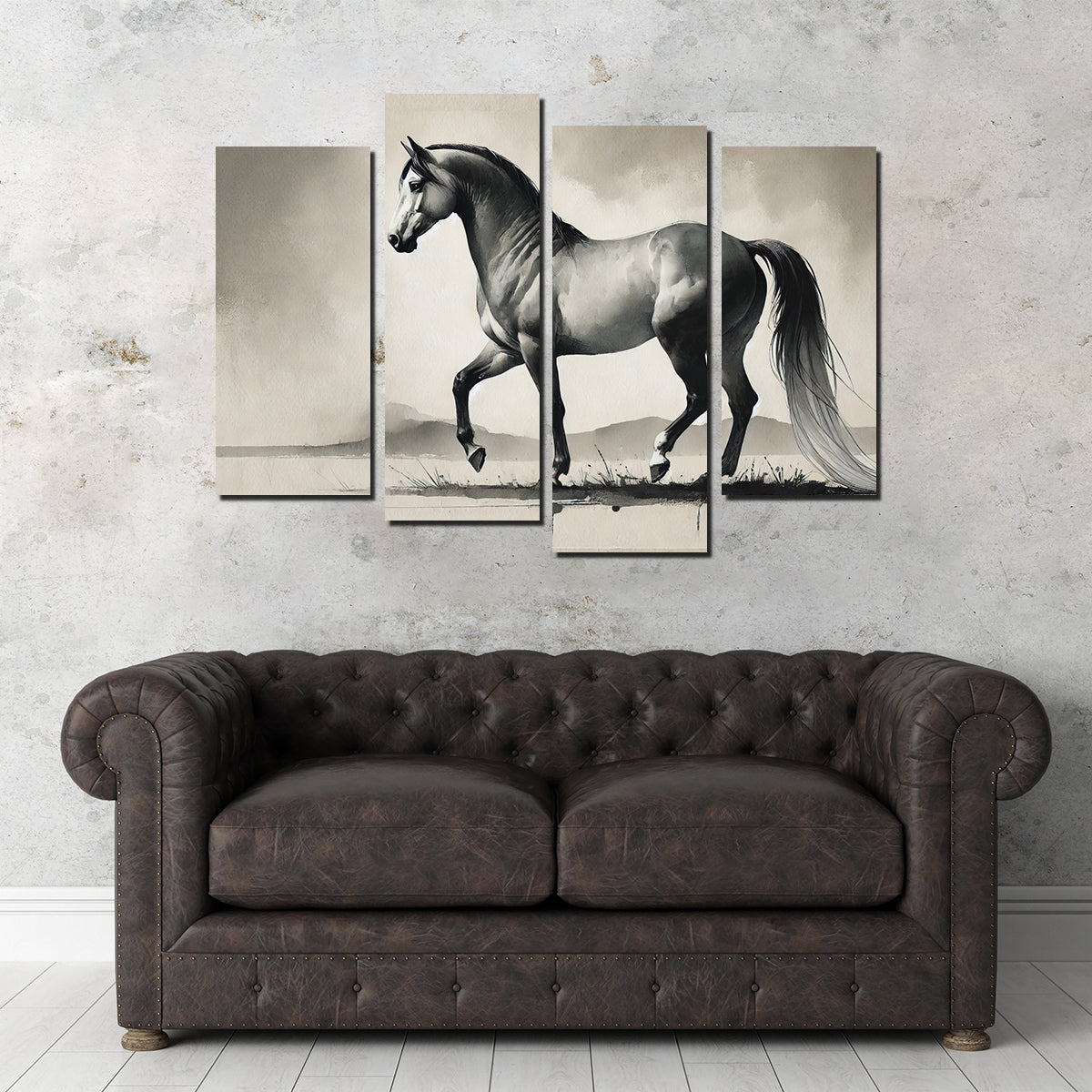 Ink Wash Horse Wall Art