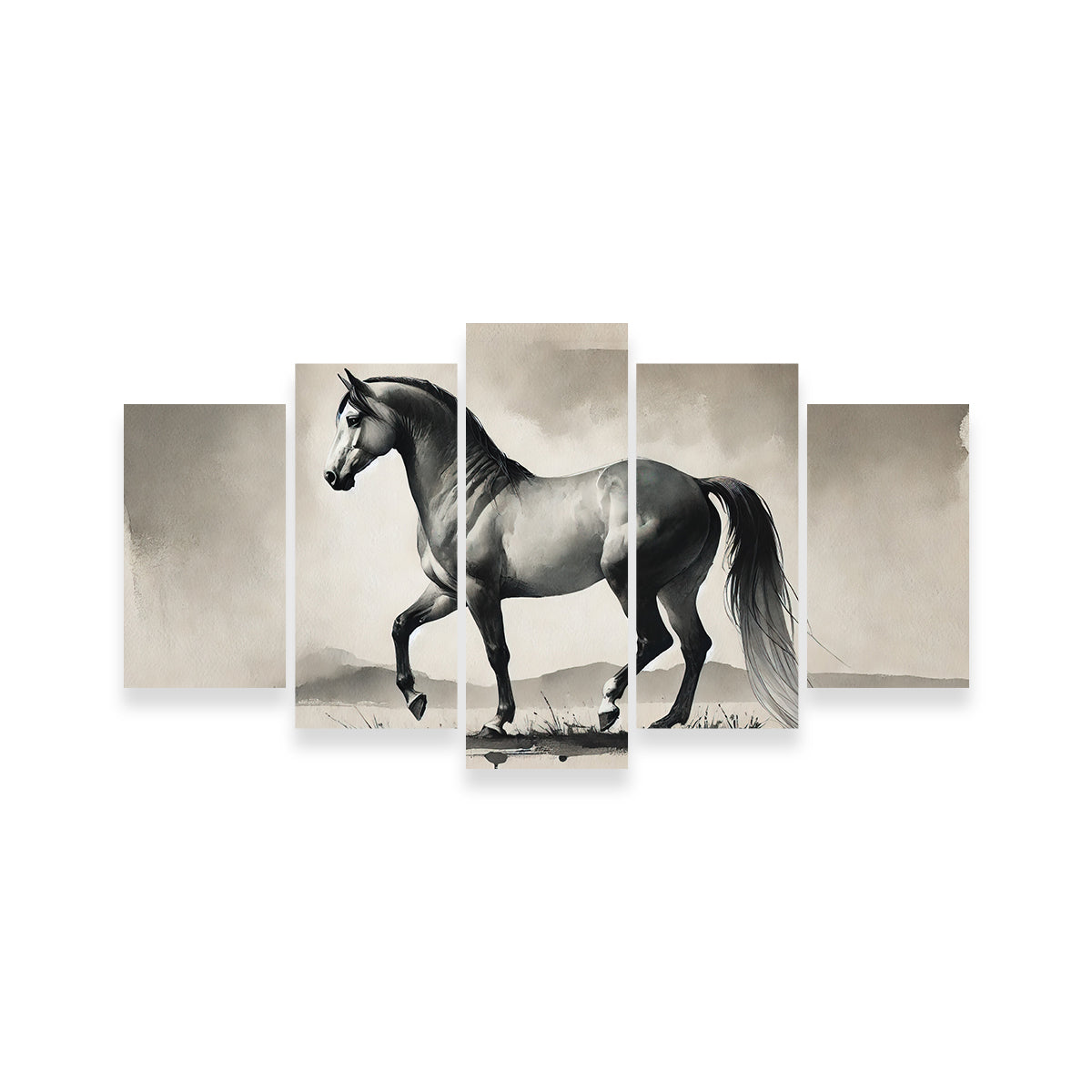 Ink Wash Horse Wall Art