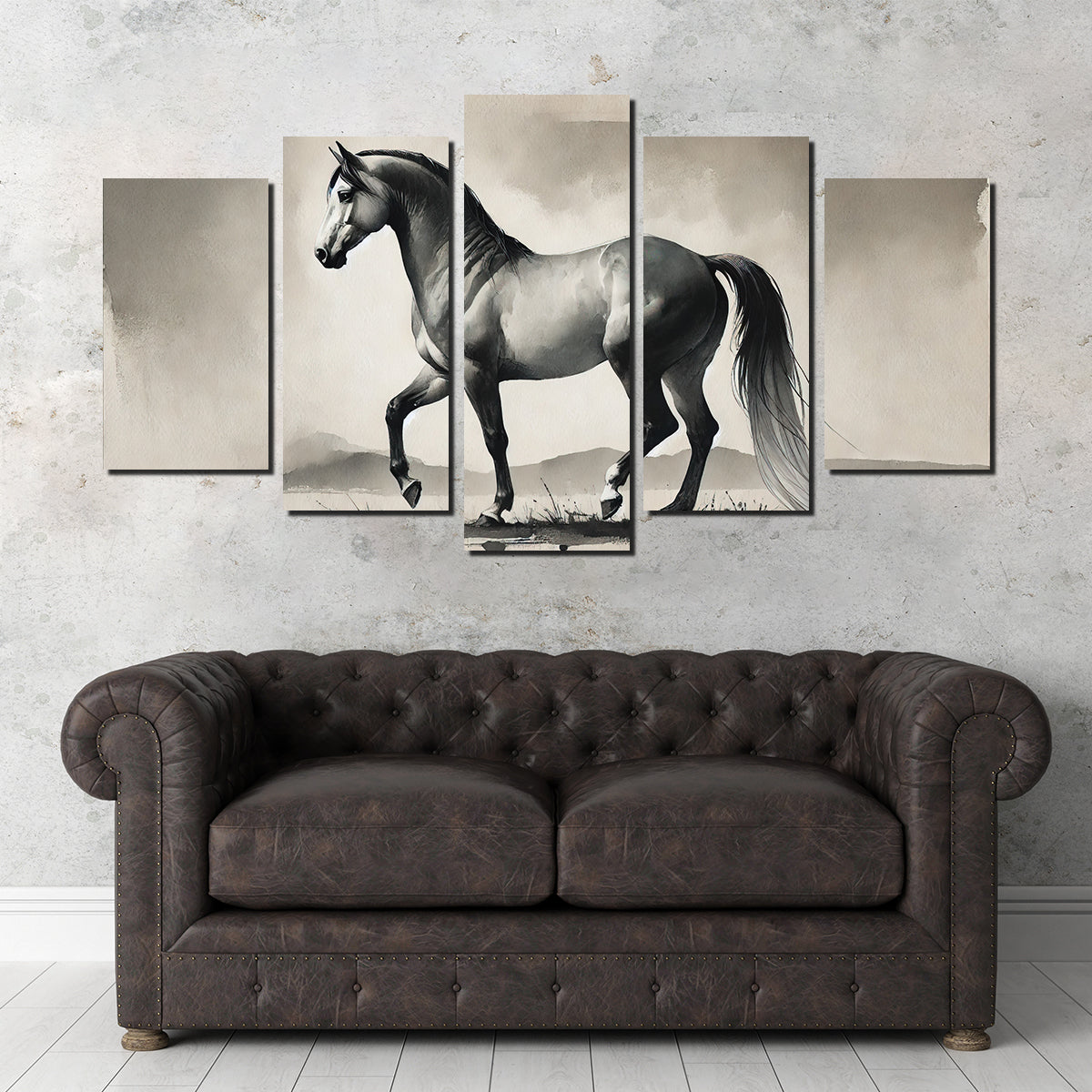 Ink Wash Horse Wall Art
