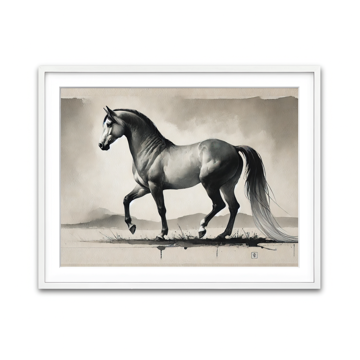 Framed Print 4x3 White