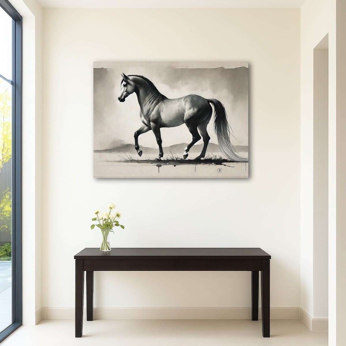 AUTO-MOCKUP ROOM | Ink Wash Horse