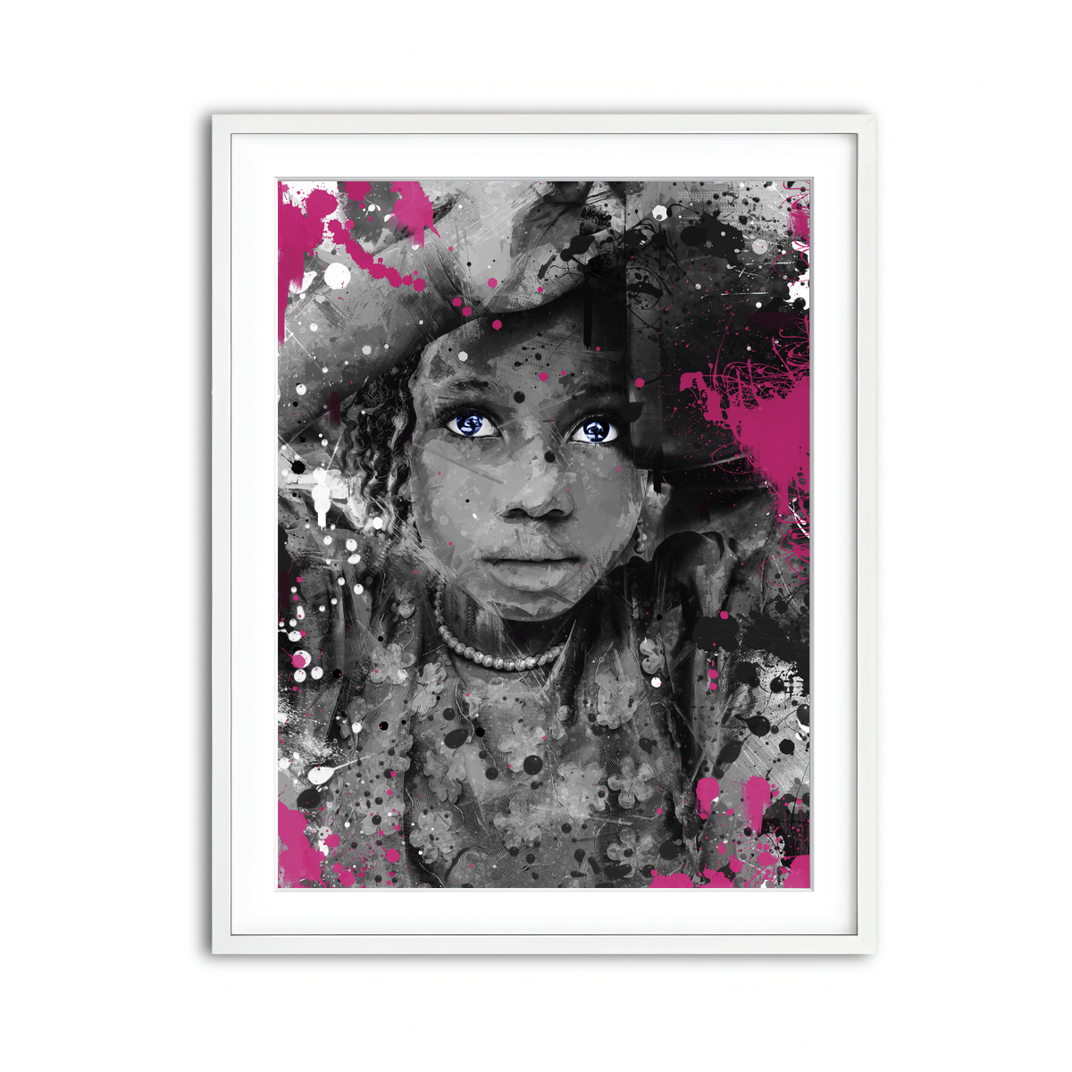 Framed Print 3x4 White