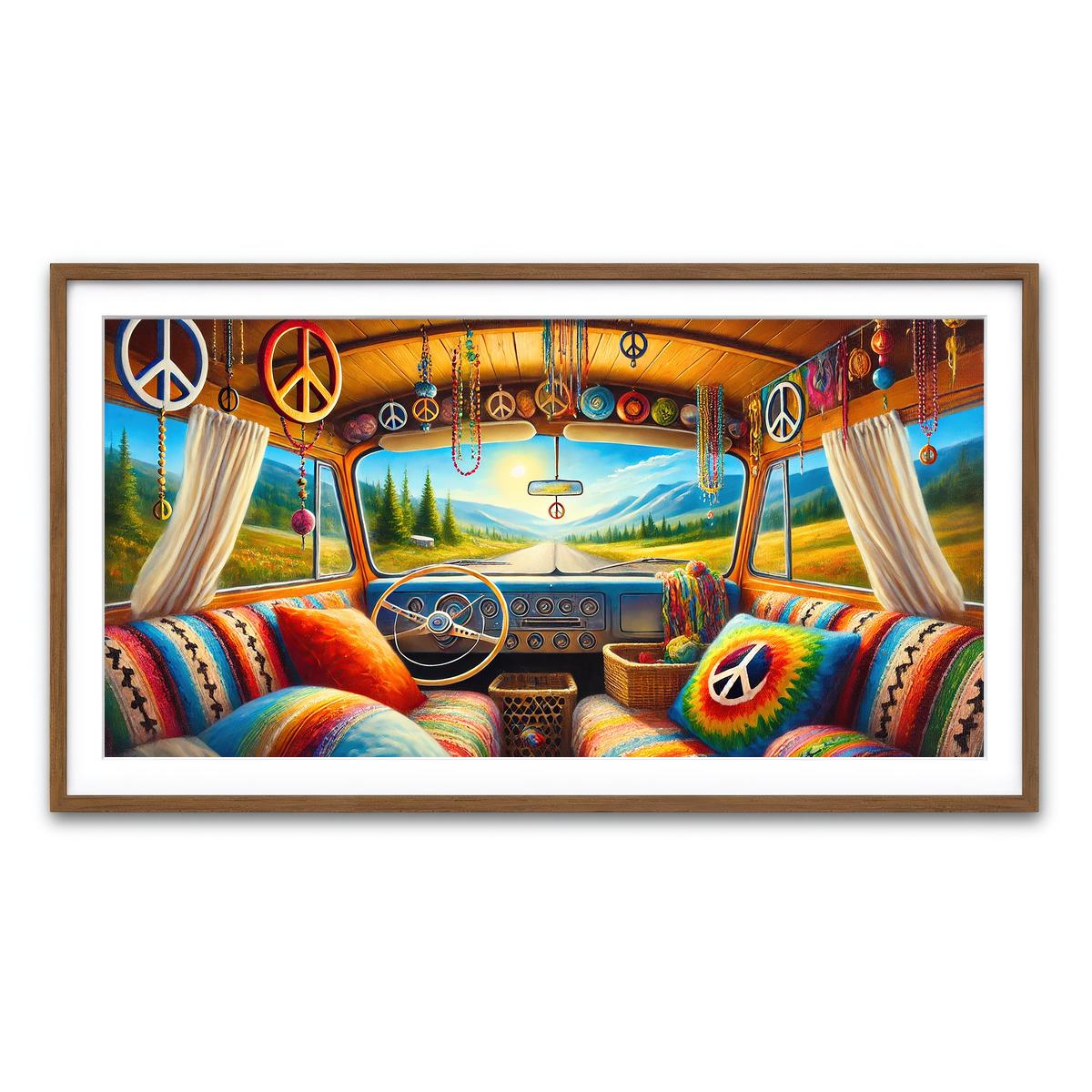 Framed Print 2x1 Walnut