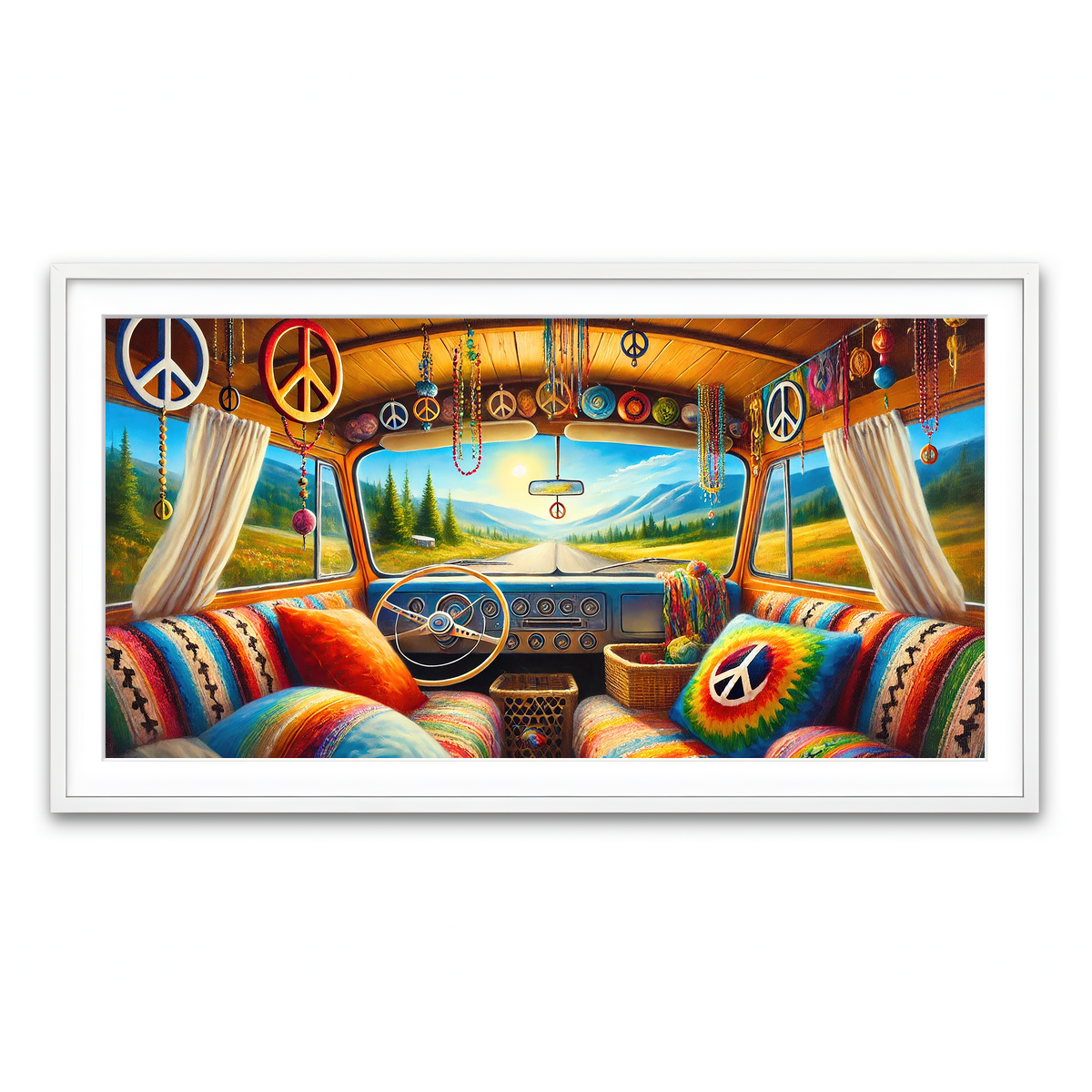 Framed Print 2x1 White