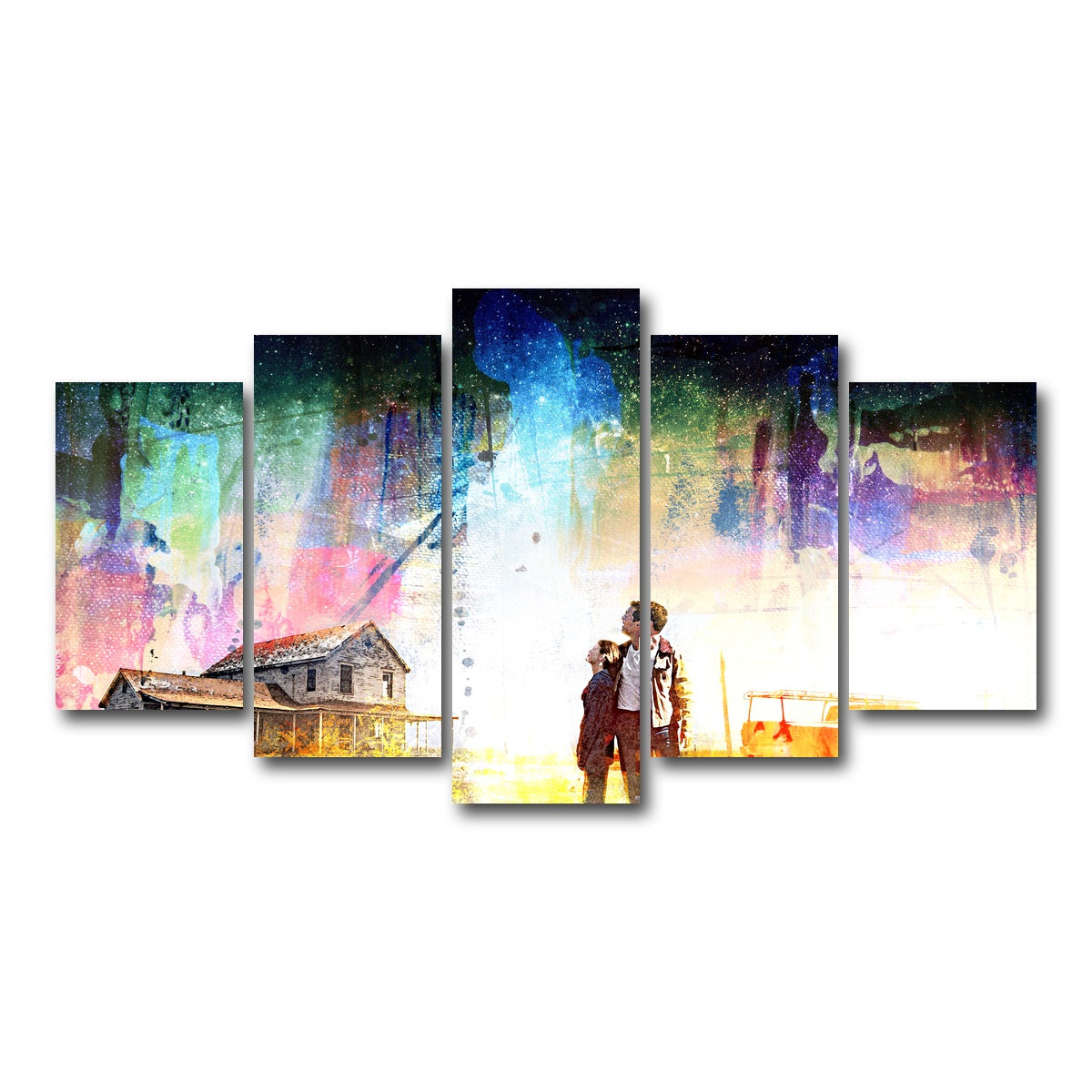 AUTO-MOCKUP WHITE | Interstellar Farmhouse | 5 Piece | Gallery Wrap Canvas | group=5_normal