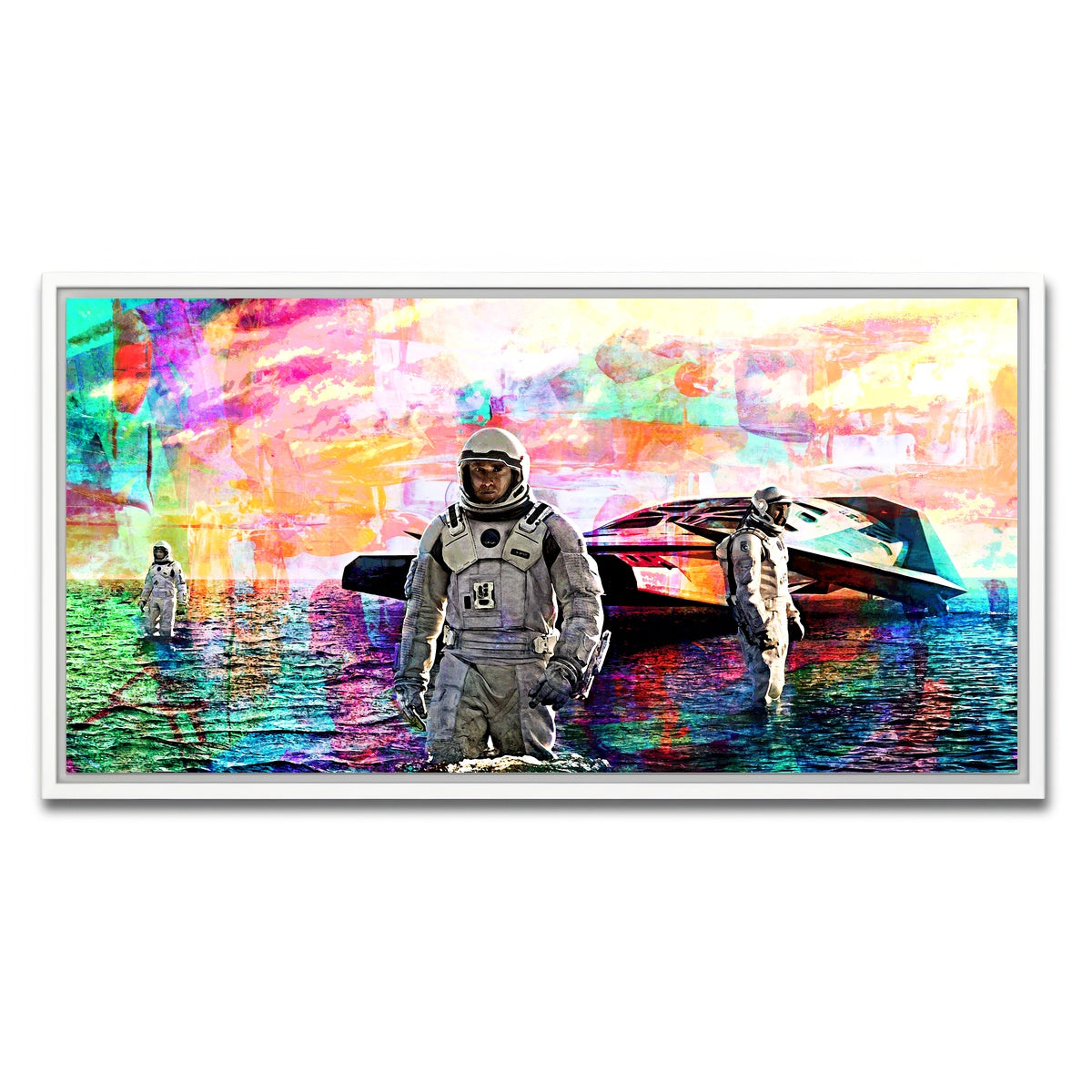 AUTO-MOCKUP WHITE | Interstellar Water Landing | 1 Piece | White Framed Canvas | group=2x1