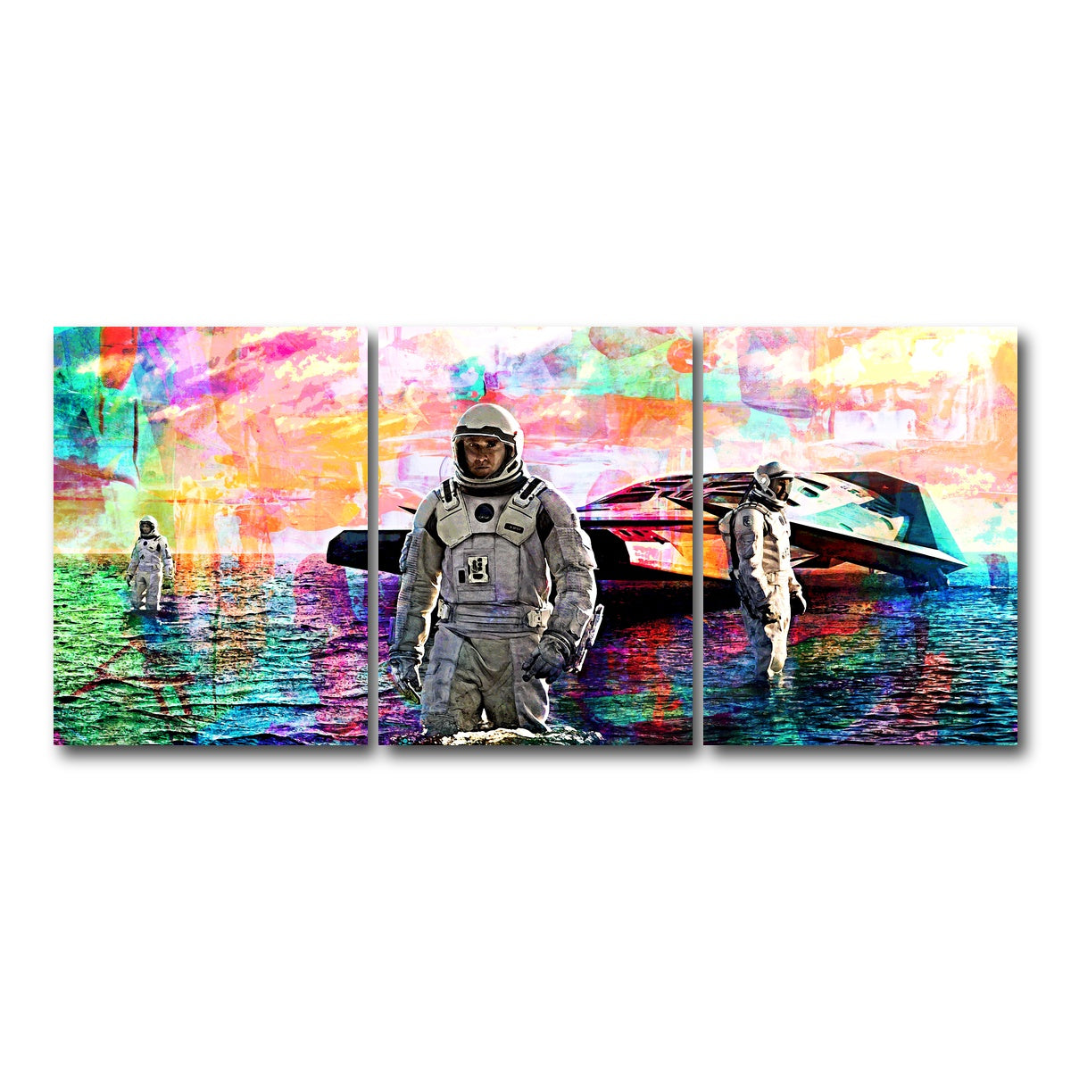 AUTO-MOCKUP WHITE | Interstellar Water Landing | 3 Piece | Gallery Wrap Canvas | group=18x24