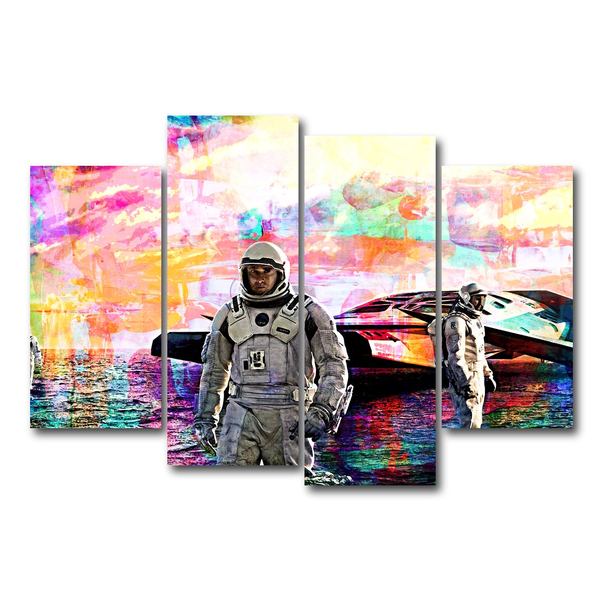 AUTO-MOCKUP WHITE | Interstellar Water Landing | 4 Piece | Gallery Wrap Canvas | group=4_short