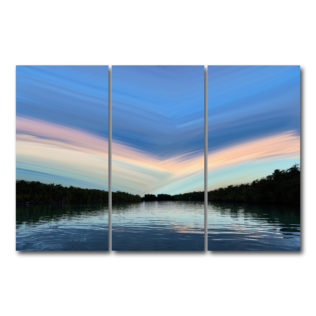 AUTO-MOCKUP WHITE | Into the Blue | 3 Piece | Gallery Wrap Canvas | group=12x24