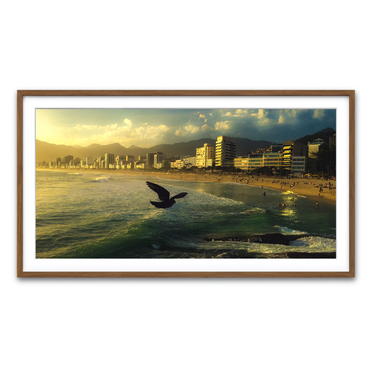 Framed Print 2x1 Walnut