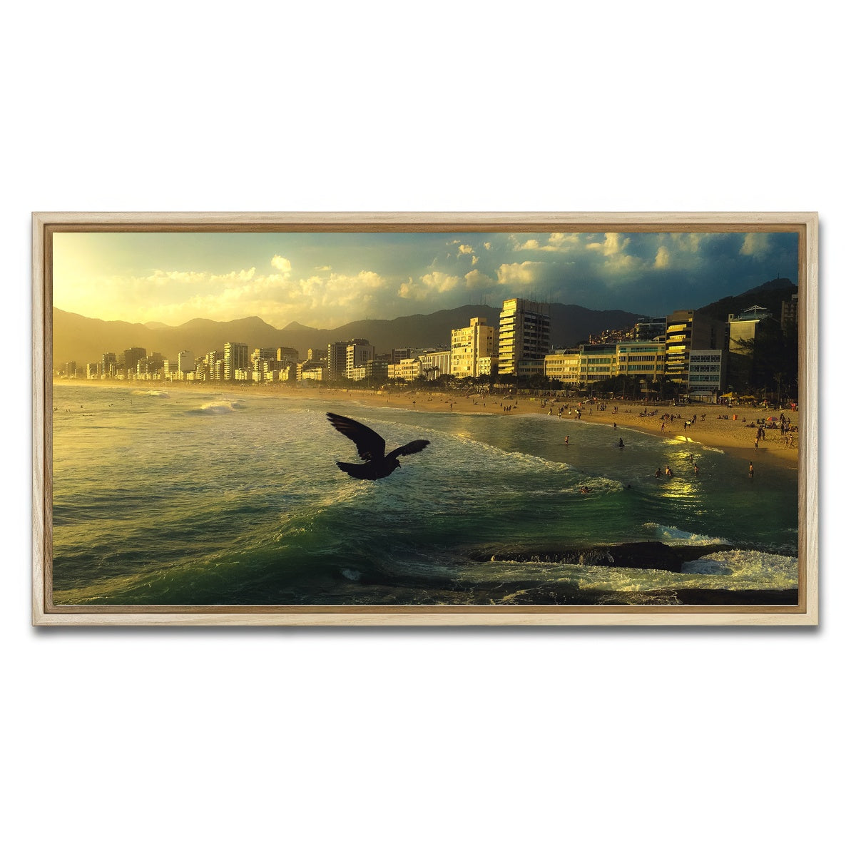 AUTO-MOCKUP WHITE | Ipanema Rio | 1 Piece | Natural Framed Canvas | group=2x1