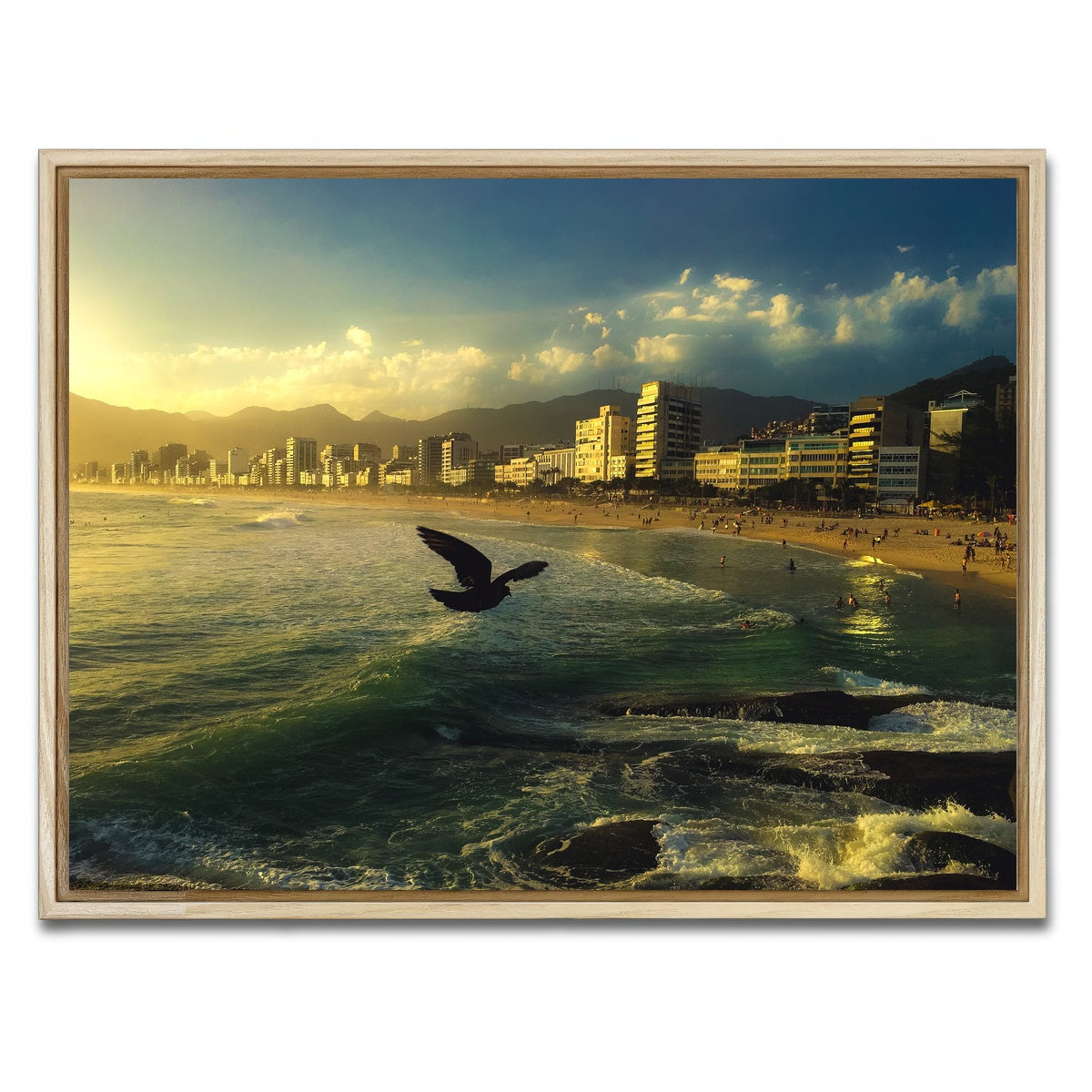 AUTO-MOCKUP WHITE | Ipanema Rio | 1 Piece | Natural Framed Canvas | group=4x3
