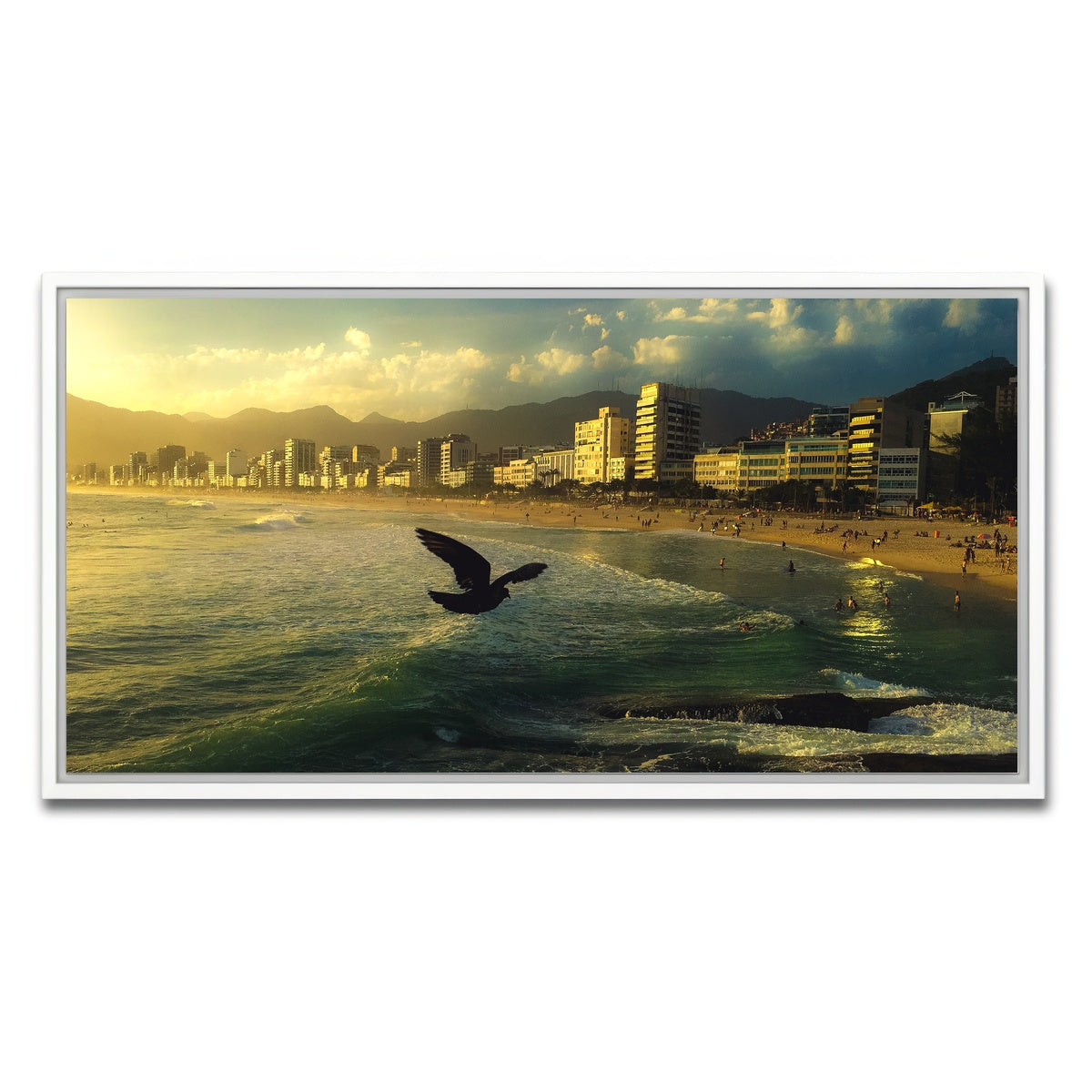 AUTO-MOCKUP WHITE | Ipanema Rio | 1 Piece | White Framed Canvas | group=2x1