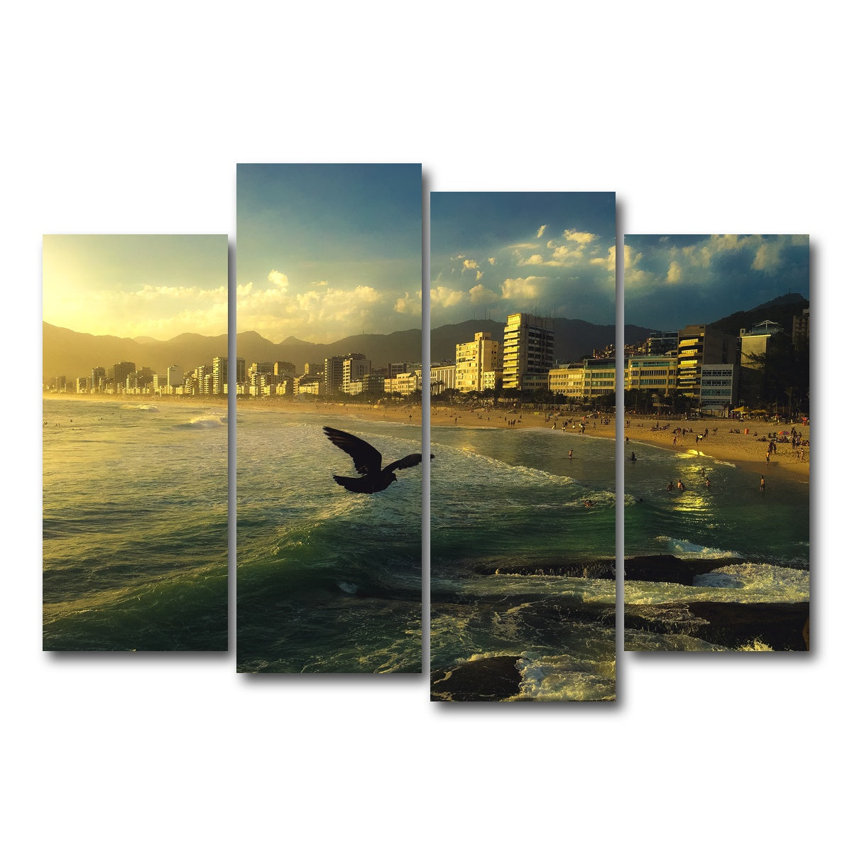 AUTO-MOCKUP WHITE | Ipanema Rio | 4 Piece | Gallery Wrap Canvas | group=4_normal