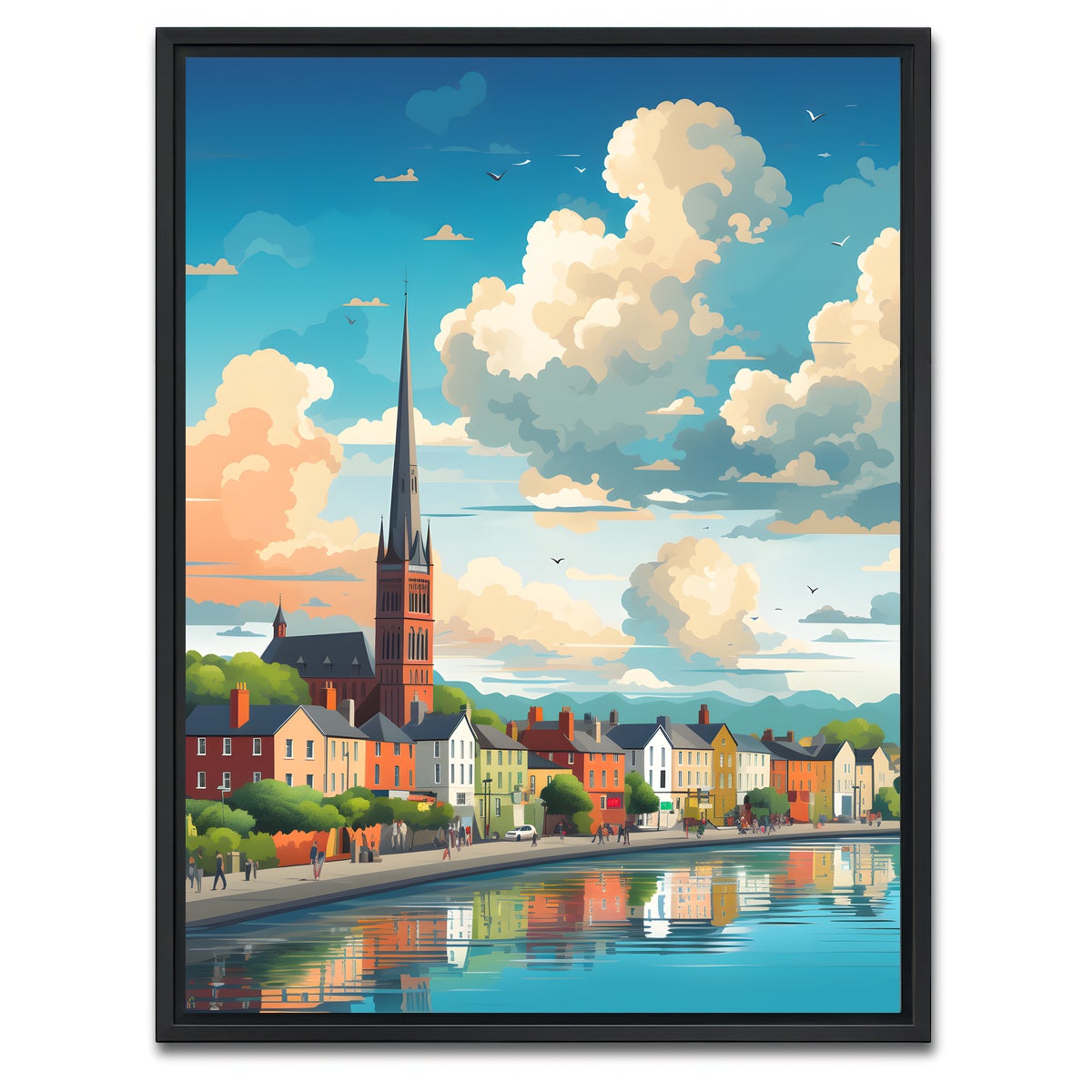 AUTO-MOCKUP WHITE | Ireland - Cork | 1 Piece | Black Framed Canvas | group=3x4