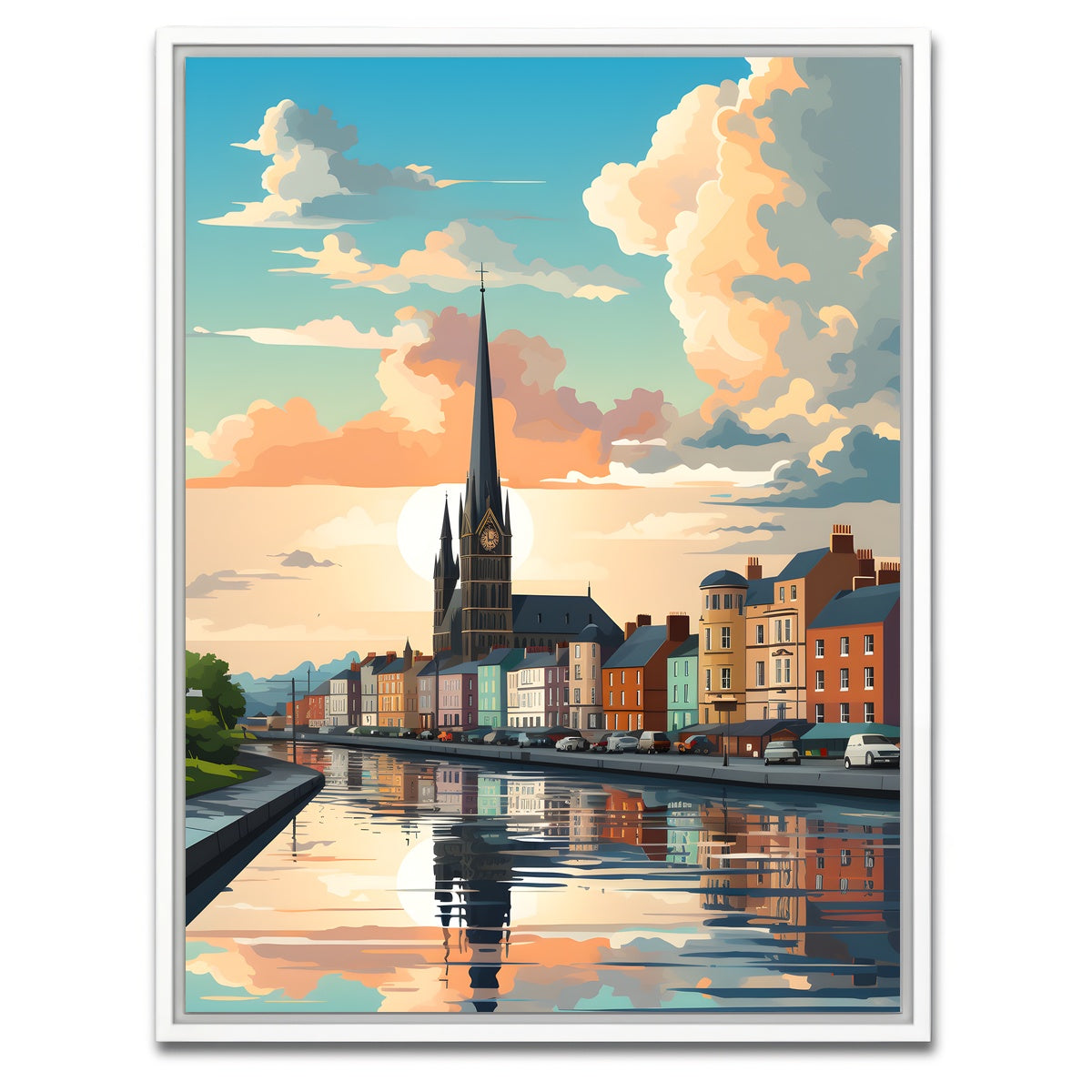 AUTO-MOCKUP WHITE | Ireland - Galway | 1 Piece | White Framed Canvas | group=3x4