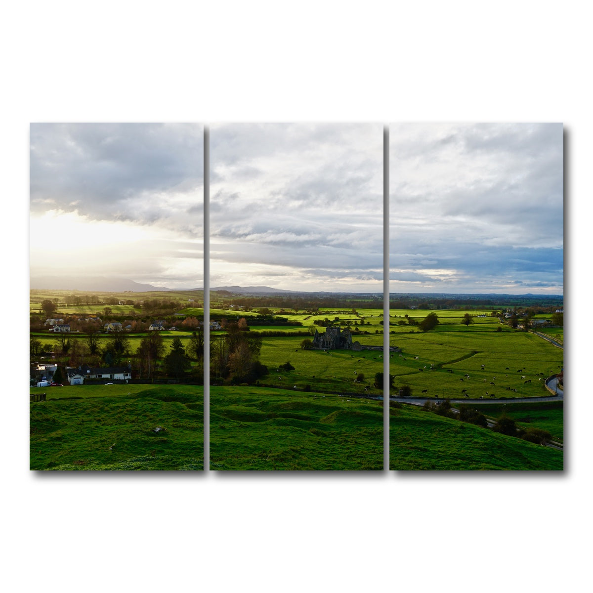 AUTO-MOCKUP WHITE | Irish Countryside | 3 Piece | Gallery Wrap Canvas | group=12x24