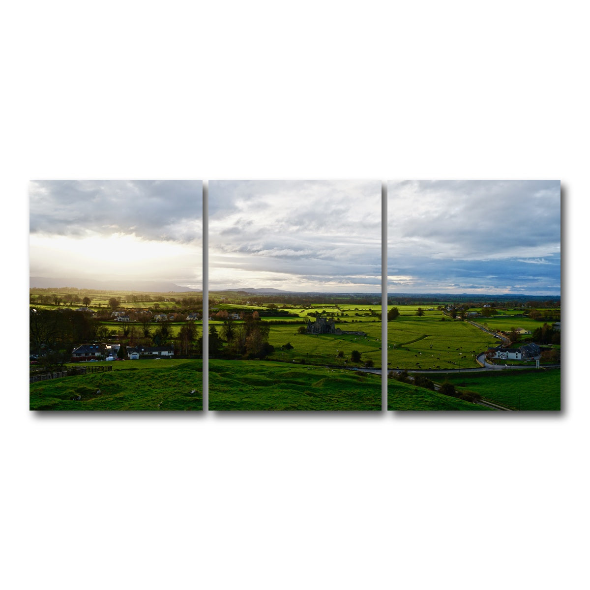 AUTO-MOCKUP WHITE | Irish Countryside | 3 Piece | Gallery Wrap Canvas | group=18x24