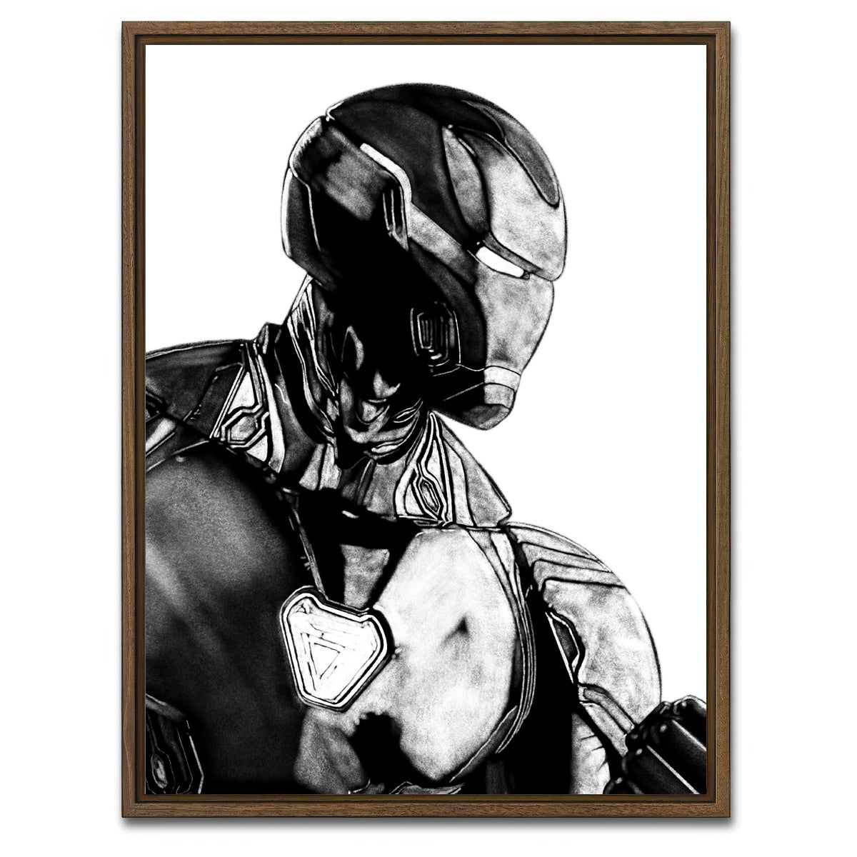 AUTO-MOCKUP WHITE | Iron Man | 1 Piece | Walnut Framed Canvas | group=3x4
