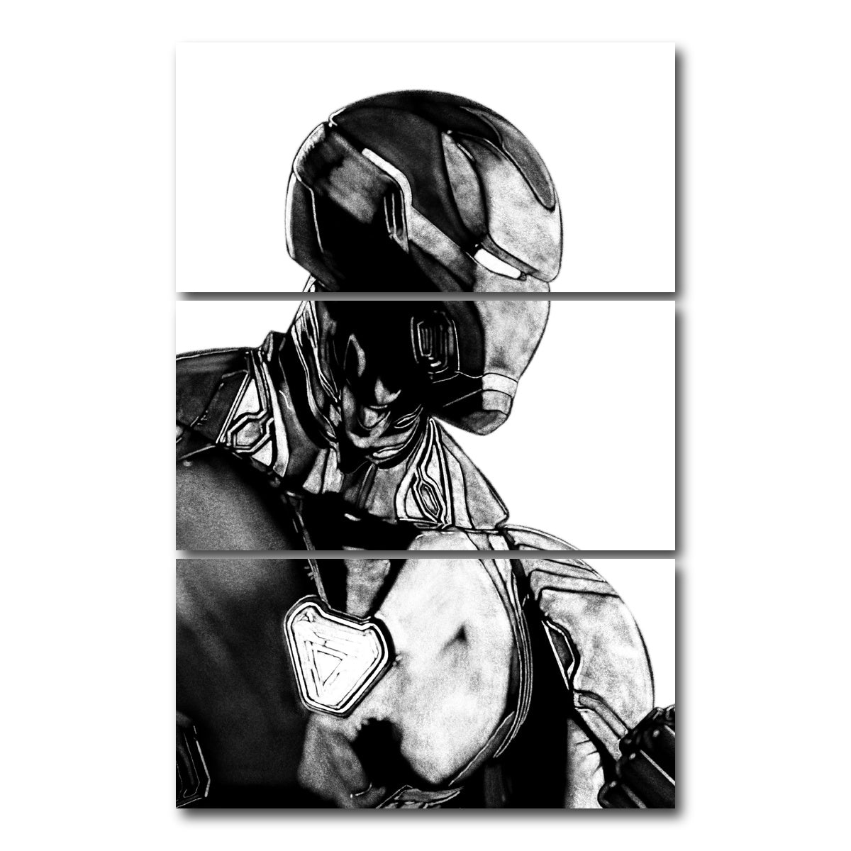AUTO-MOCKUP WHITE | Iron Man | 3 Piece | Gallery Wrap Canvas | group=12x24_stacked