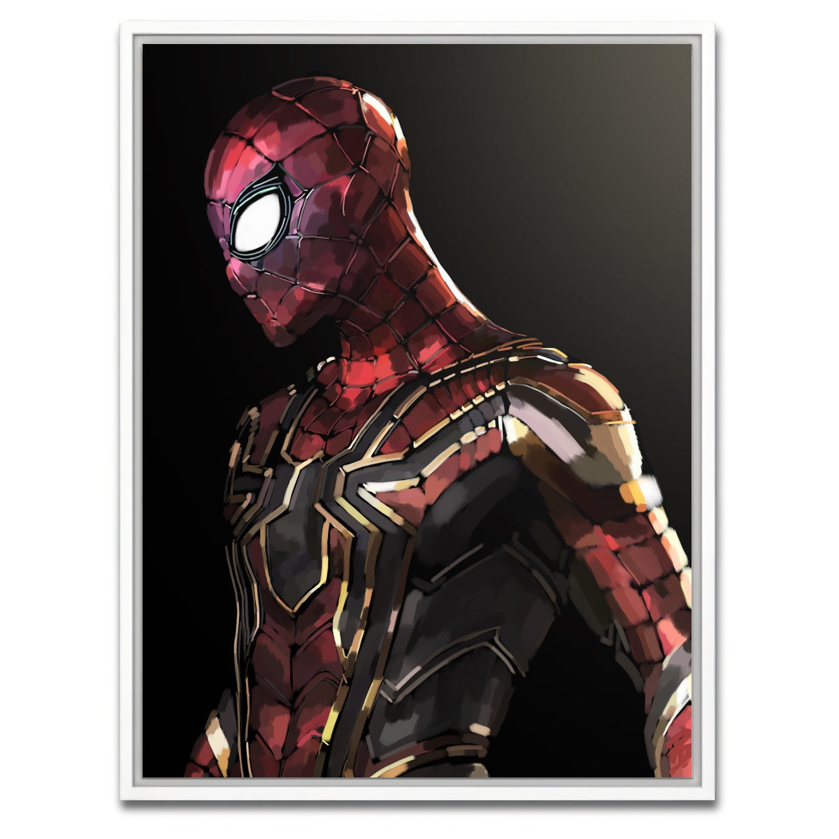 AUTO-MOCKUP WHITE | Iron Spider Side profile | 1 Piece | White Framed Canvas | group=3x4
