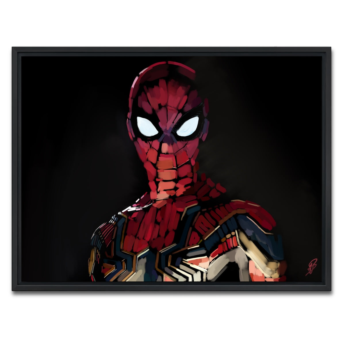 AUTO-MOCKUP WHITE | Iron Spider portrait | 1 Piece | Black Framed Canvas | group=4x3