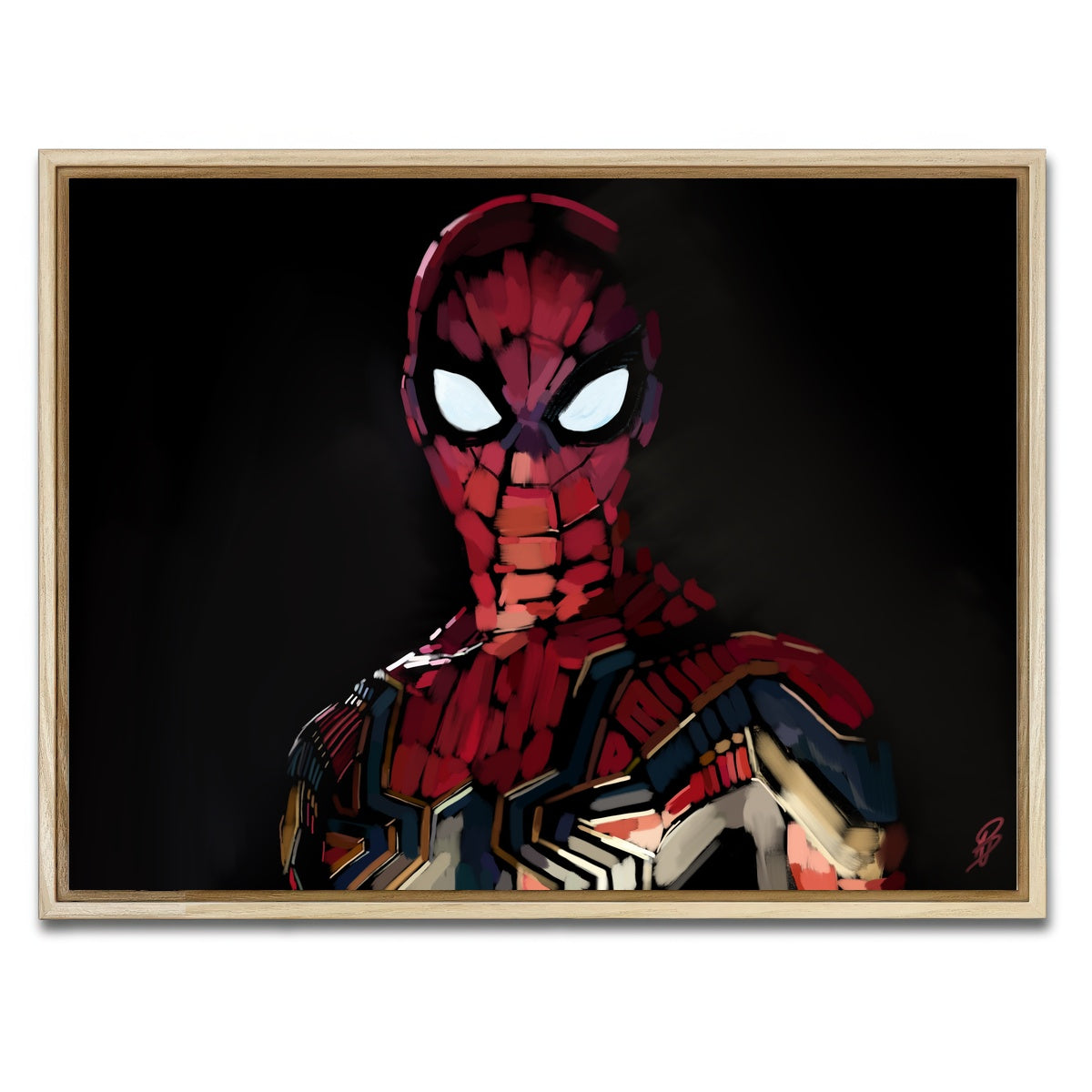 AUTO-MOCKUP WHITE | Iron Spider portrait | 1 Piece | Natural Framed Canvas | group=4x3