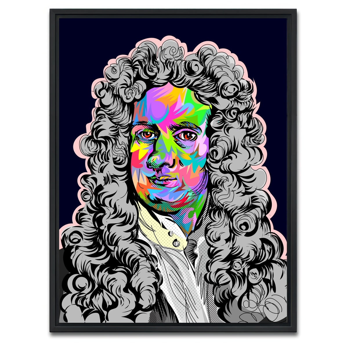 AUTO-MOCKUP WHITE | Isaac Newton | 1 Piece | Black Framed Canvas | group=3x4