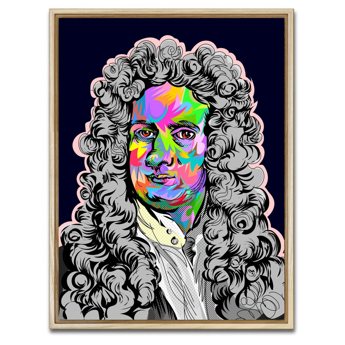 AUTO-MOCKUP WHITE | Isaac Newton | 1 Piece | Natural Framed Canvas | group=3x4